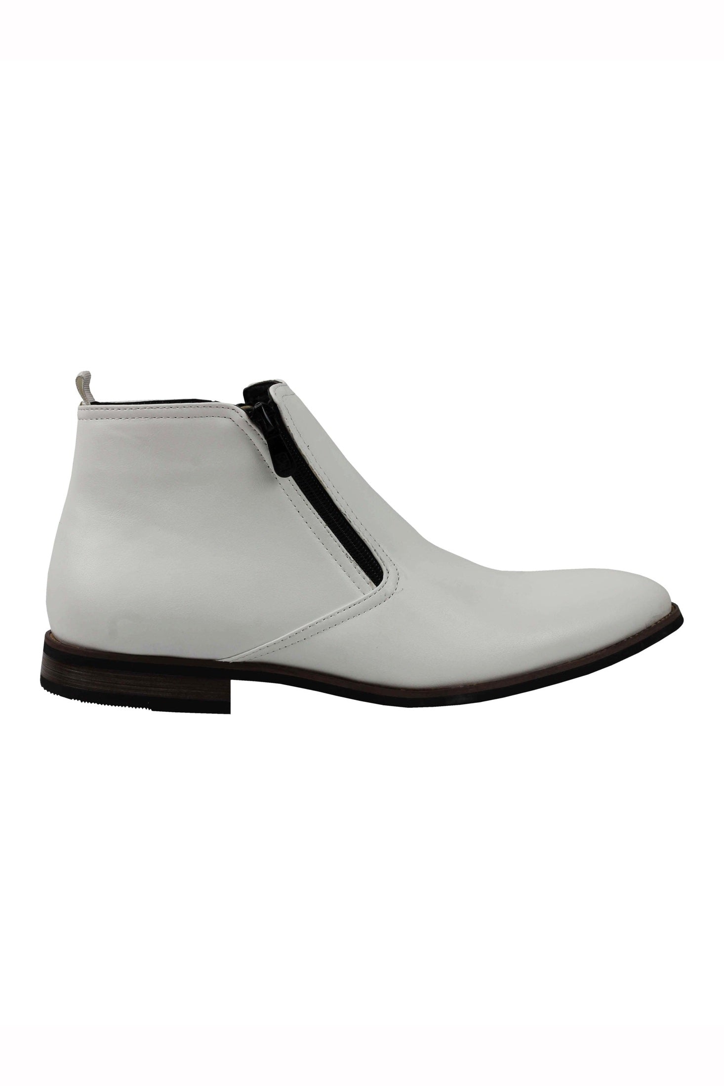 FAUX LEATHER LOW ANKLE CHELSEA BOOTS
