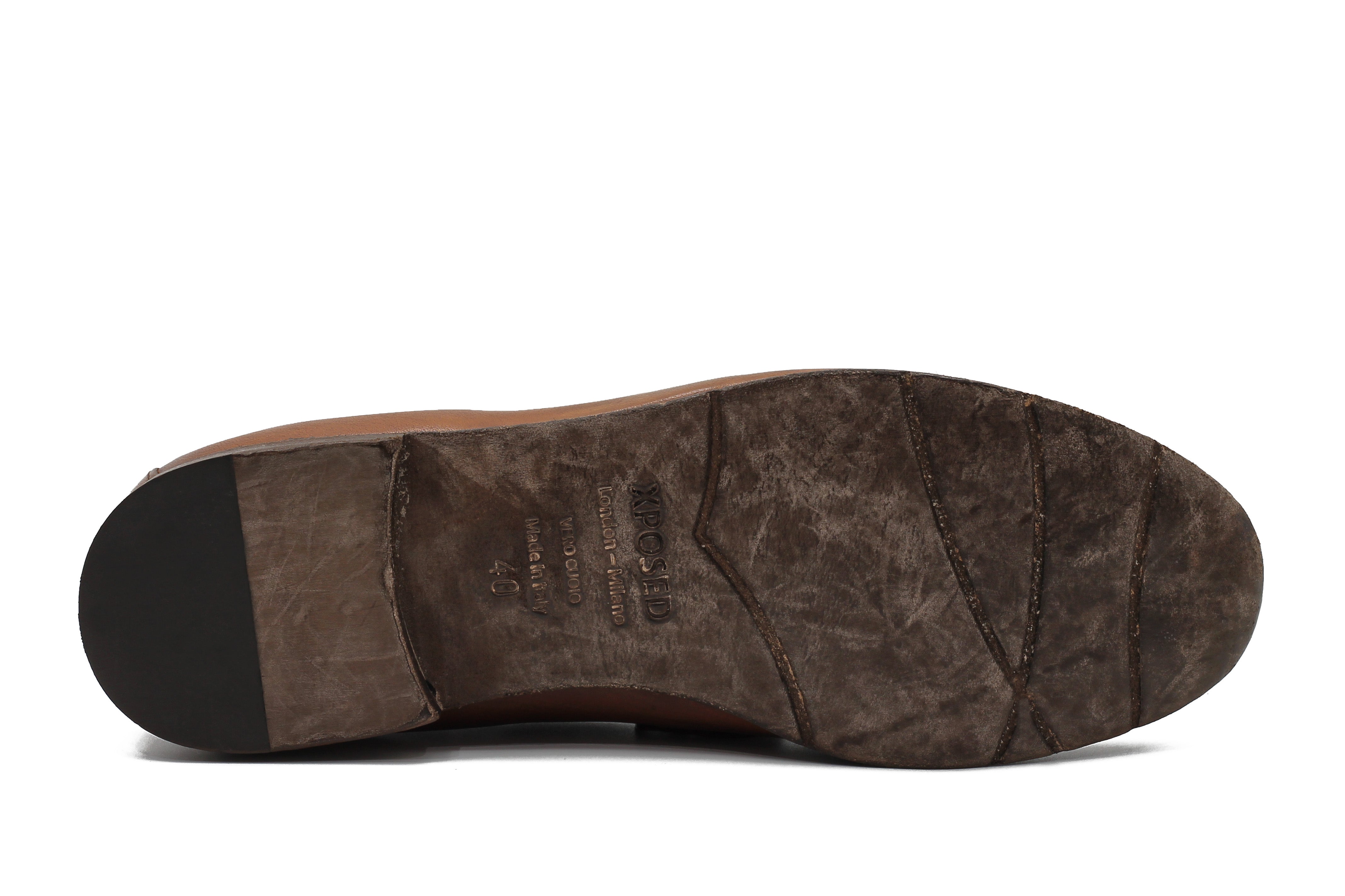 NAPLES 02 - ITALIAN LEATHER SNAFFLE BIT LOAFER IN BROWN