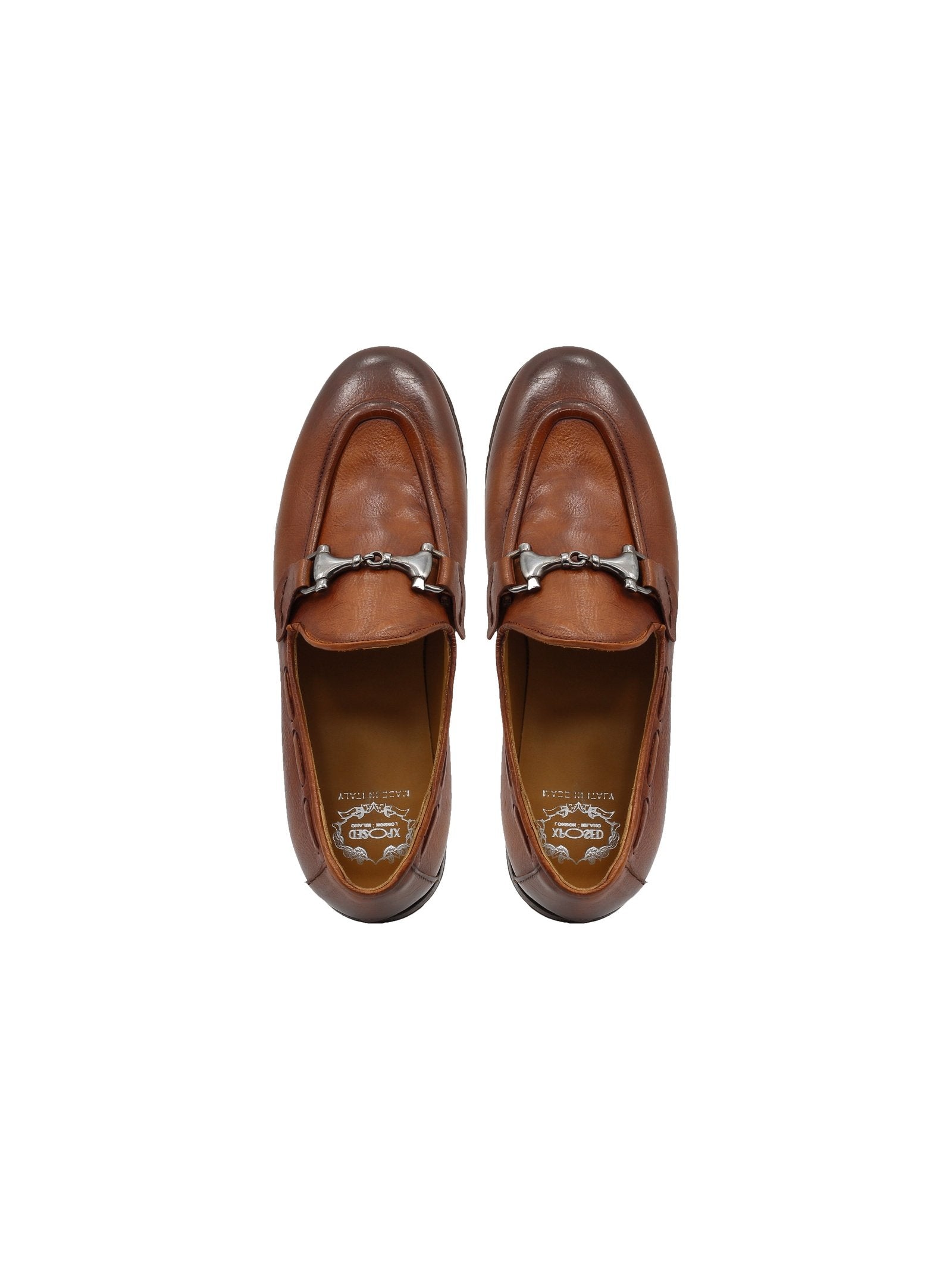 NAPLES 02 - ITALIAN LEATHER SNAFFLE BIT LOAFER IN BROWN