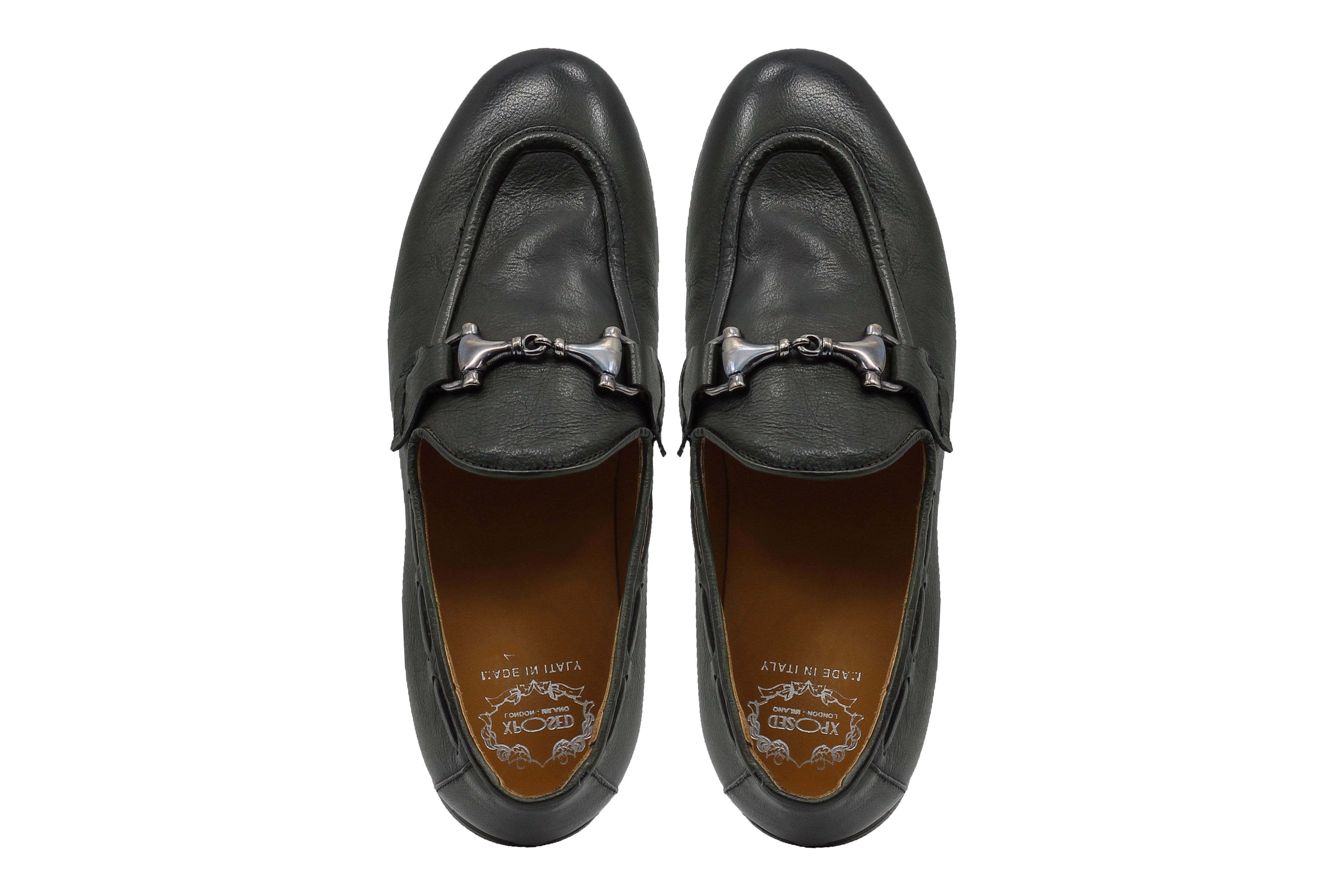 NAPLES 02 - ITALIAN LEATHER SNAFFLE BIT LOAFER IN GREEN