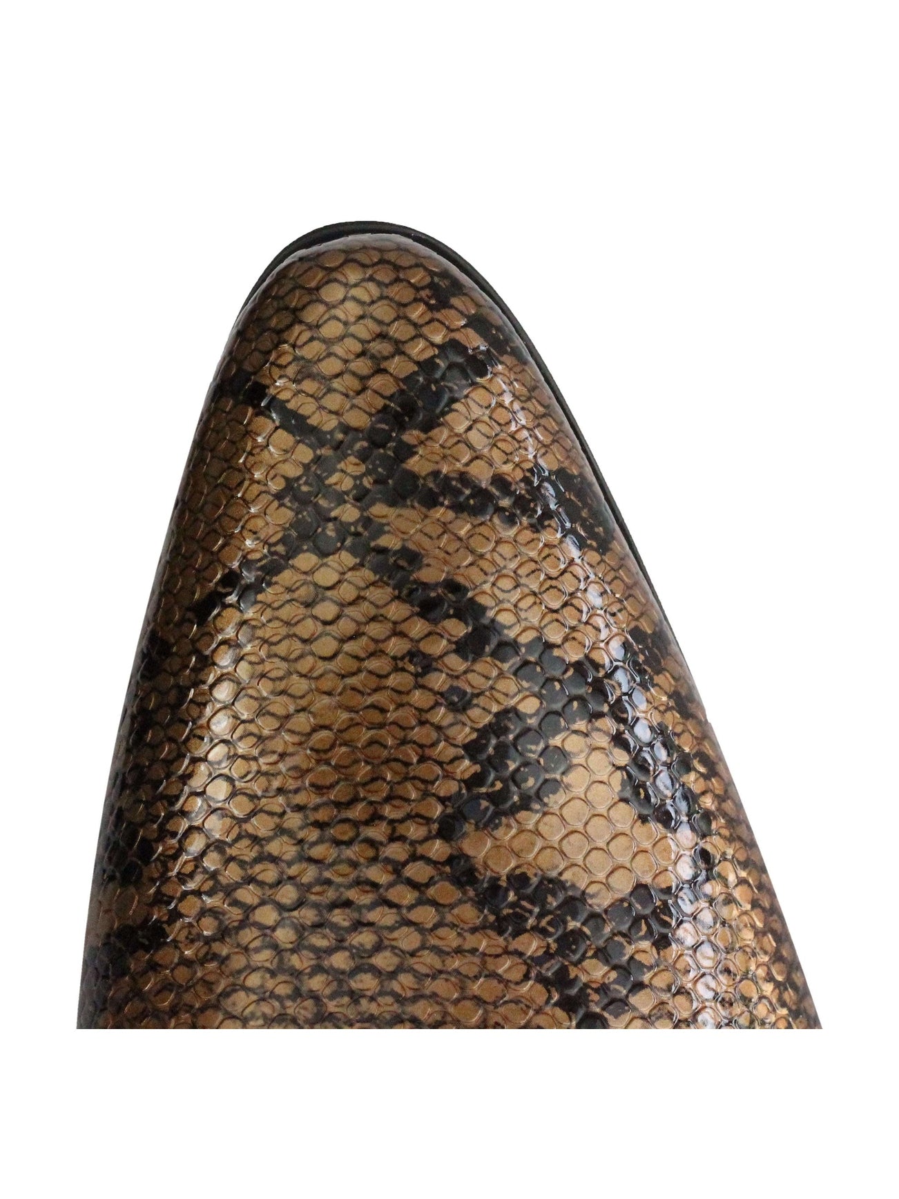 MENS LEATHER LINED SNAKE SKIN PRINT SHINY PATENT LEATHER SMART PARTY RETRO SHOES