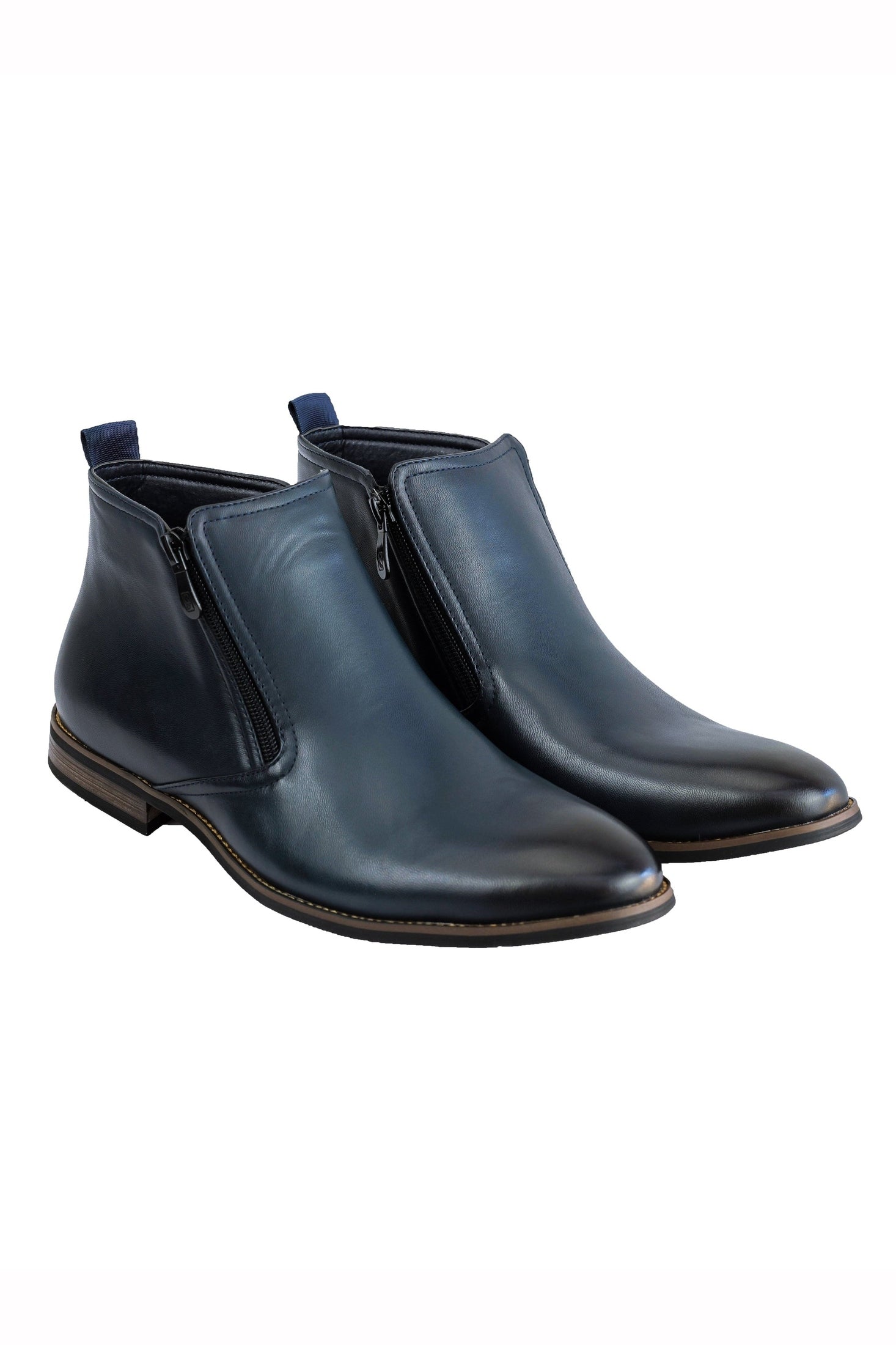 FAUX LEATHER LOW ANKLE CHELSEA BOOTS