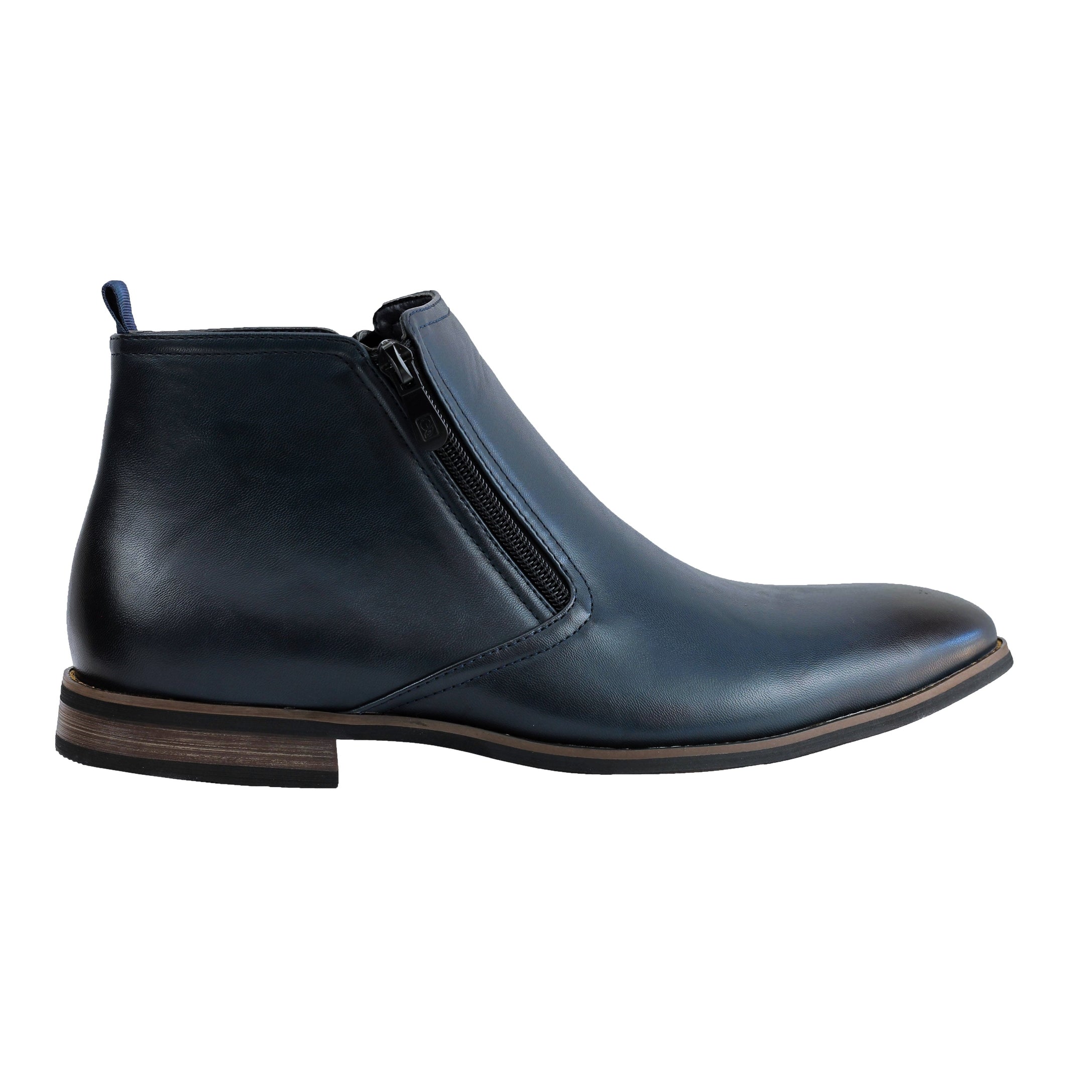 FAUX LEATHER LOW ANKLE CHELSEA BOOTS