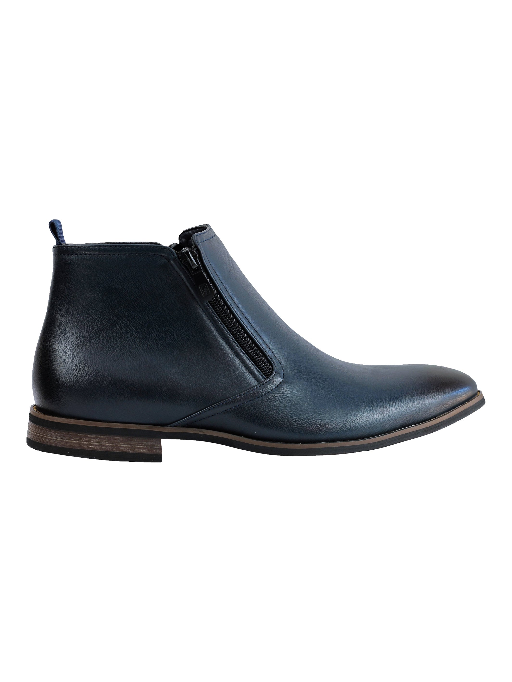 FAUX LEATHER LOW ANKLE CHELSEA BOOTS