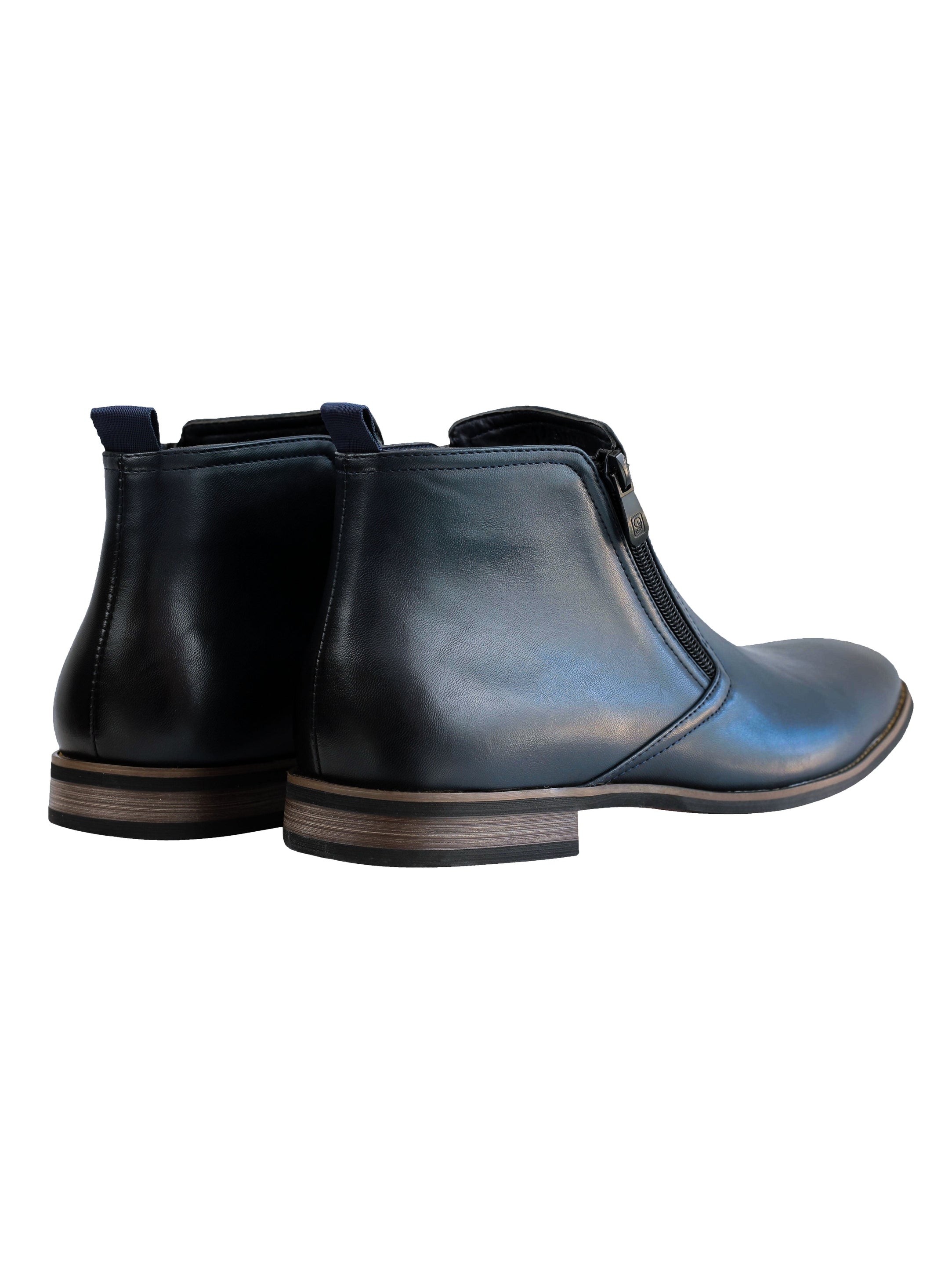 FAUX LEATHER LOW ANKLE CHELSEA BOOTS