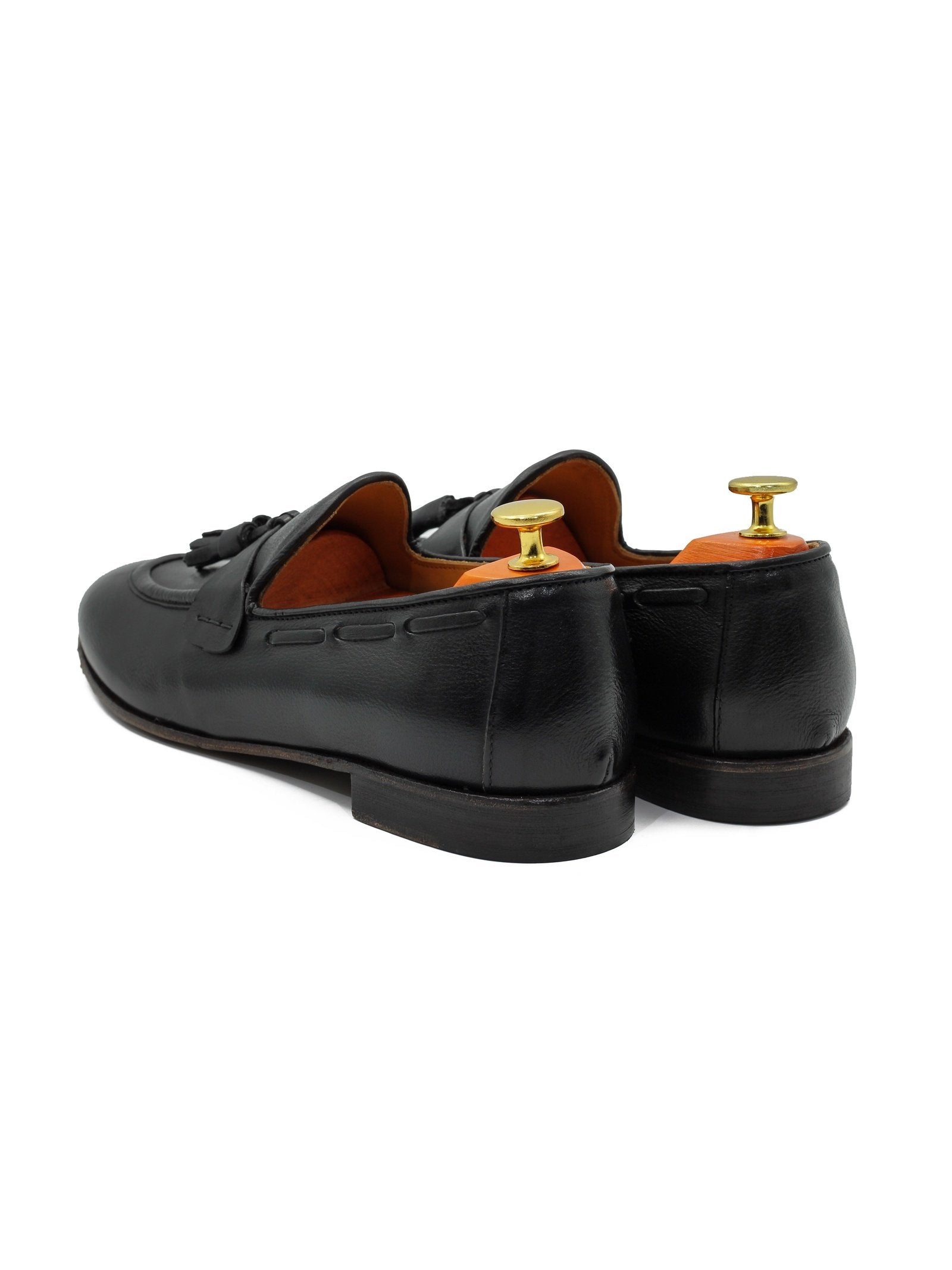 NAPLES 03 – TASSEL LOAFERS BLACK ITALIAN LEATHER