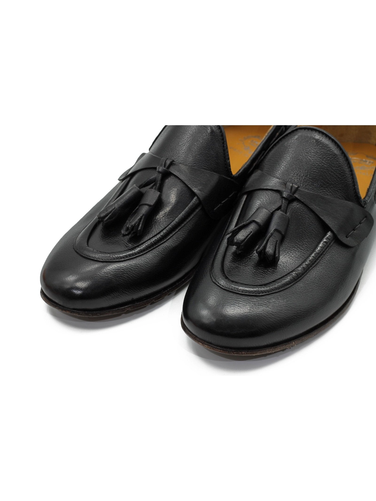 NAPLES 03 – TASSEL LOAFERS BLACK ITALIAN LEATHER