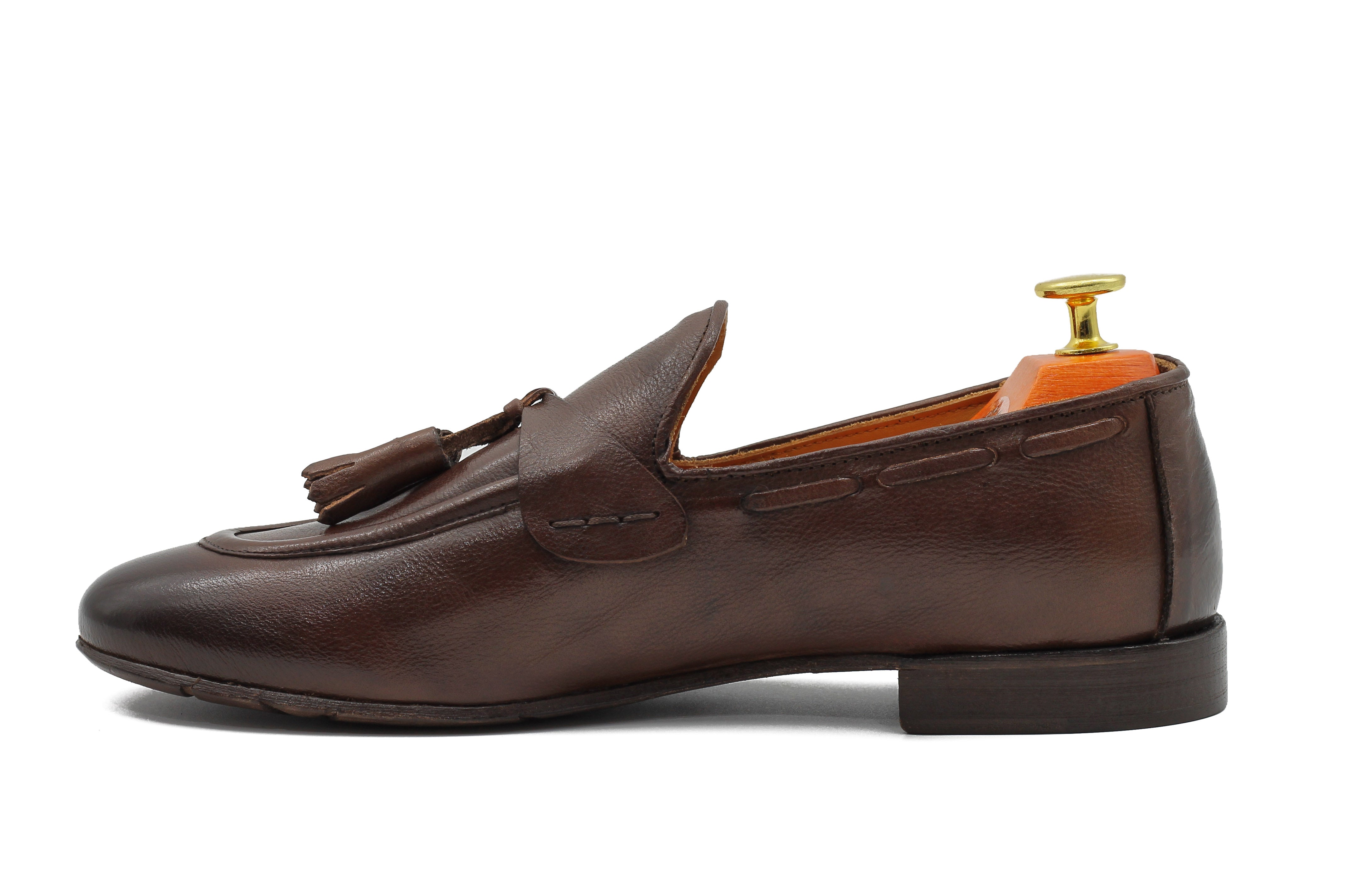 NAPLES 03 – TASSEL LOAFERS BROWN ITALIAN LEATHER