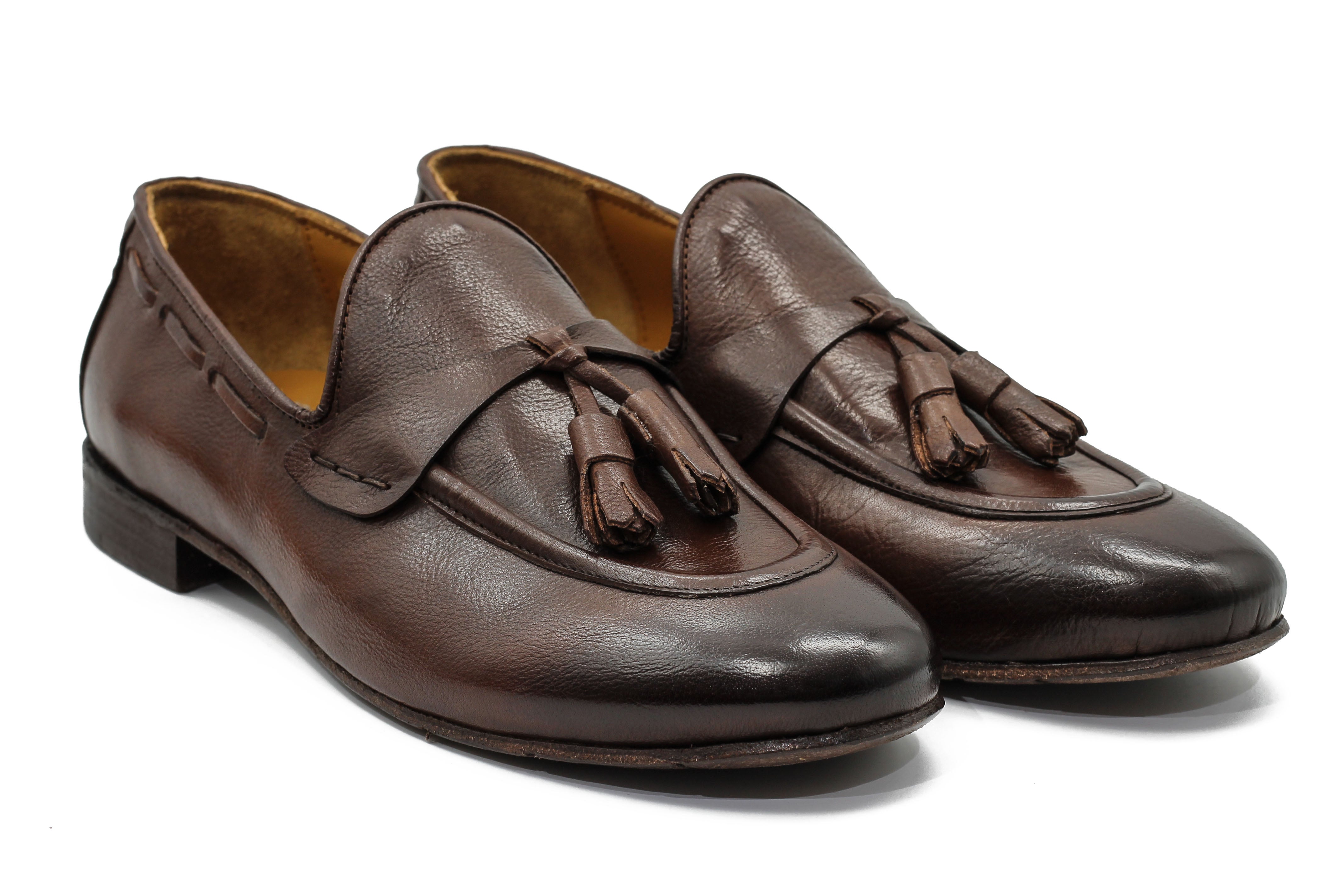 NAPLES 03 – TASSEL LOAFERS BROWN ITALIAN LEATHER