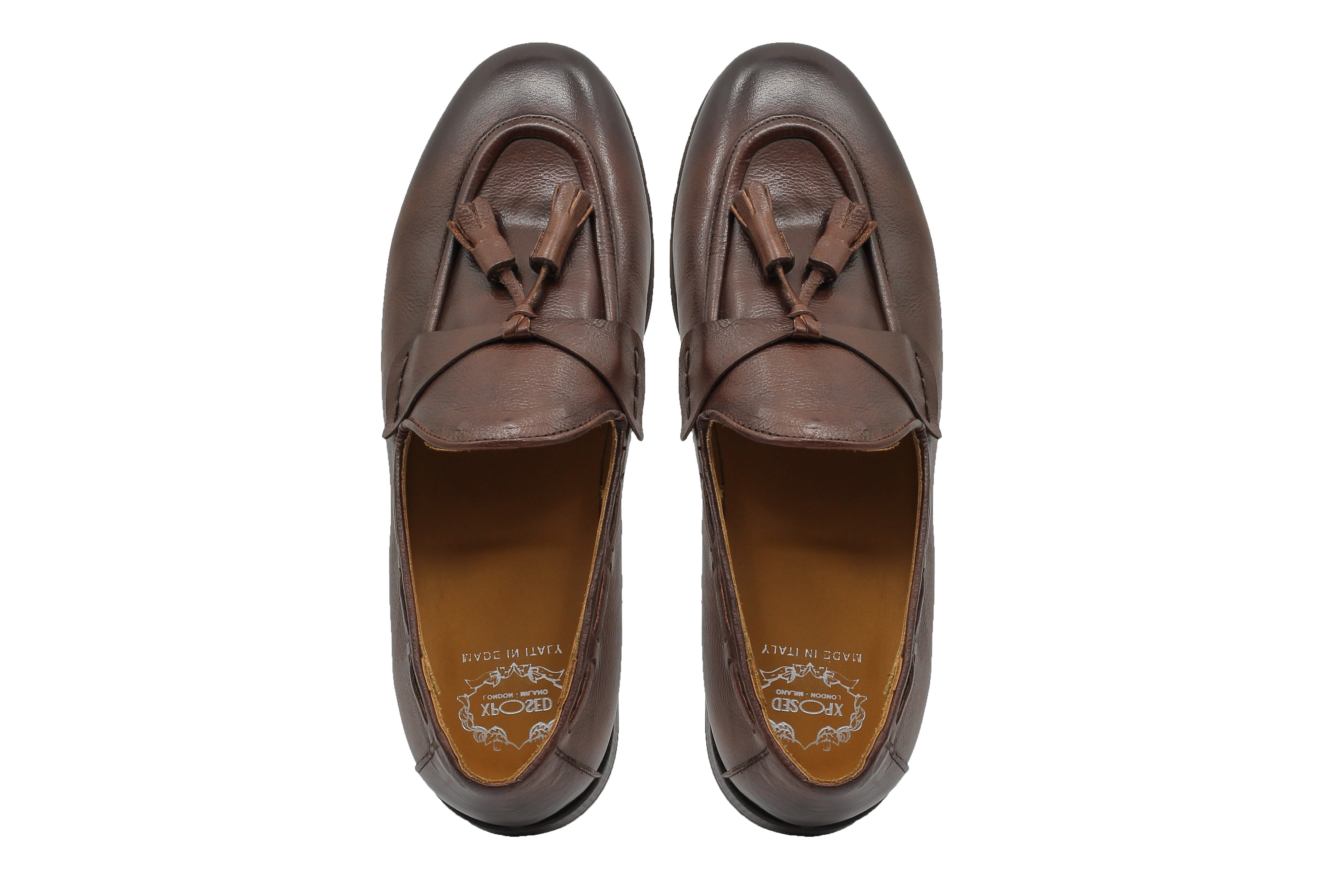 NAPLES 03 – TASSEL LOAFERS BROWN ITALIAN LEATHER