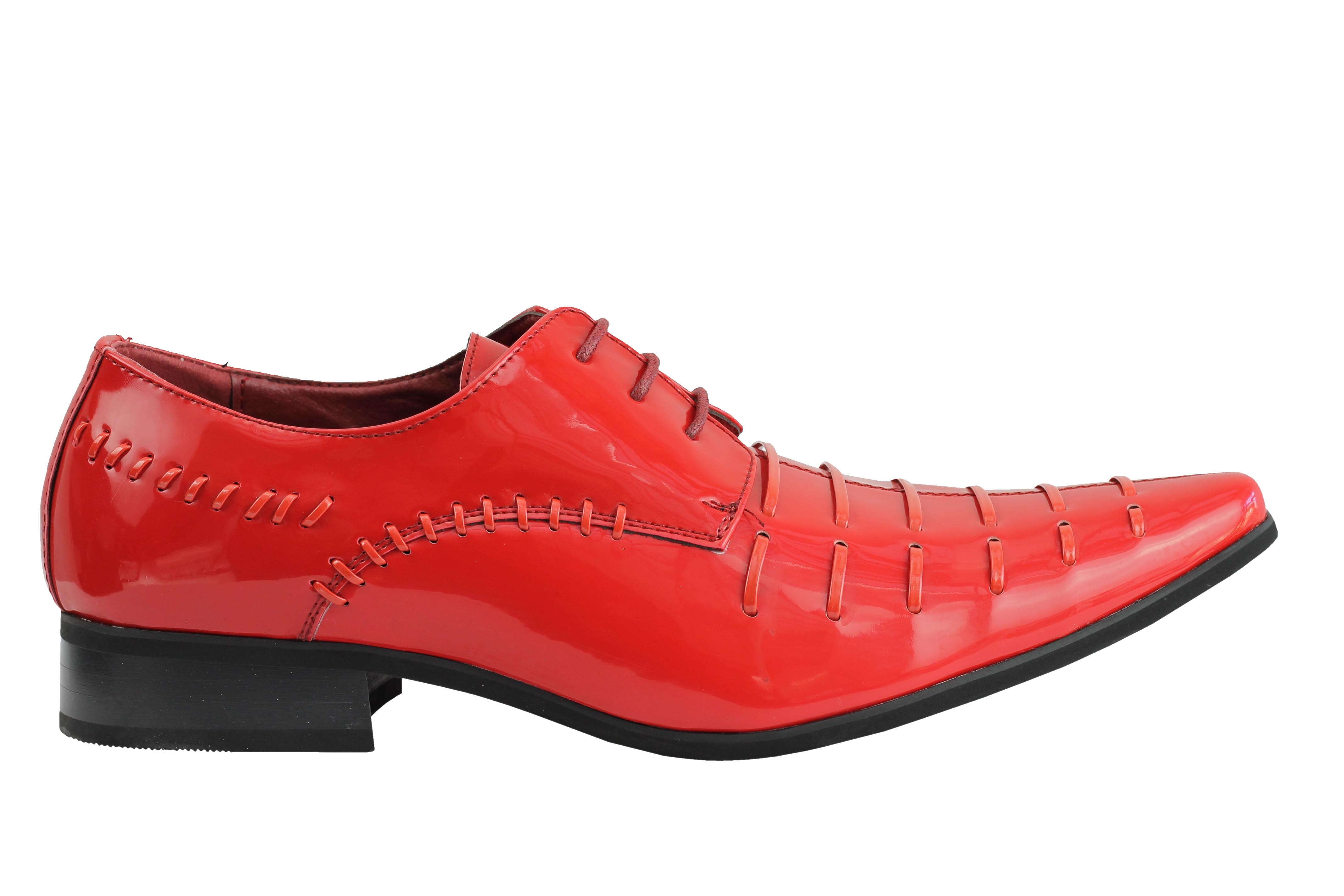 MENS SMART FORMAL SHINY PATENT LEATHER OXFORD LACE UP WEDDING WORK SHOES UK SIZE