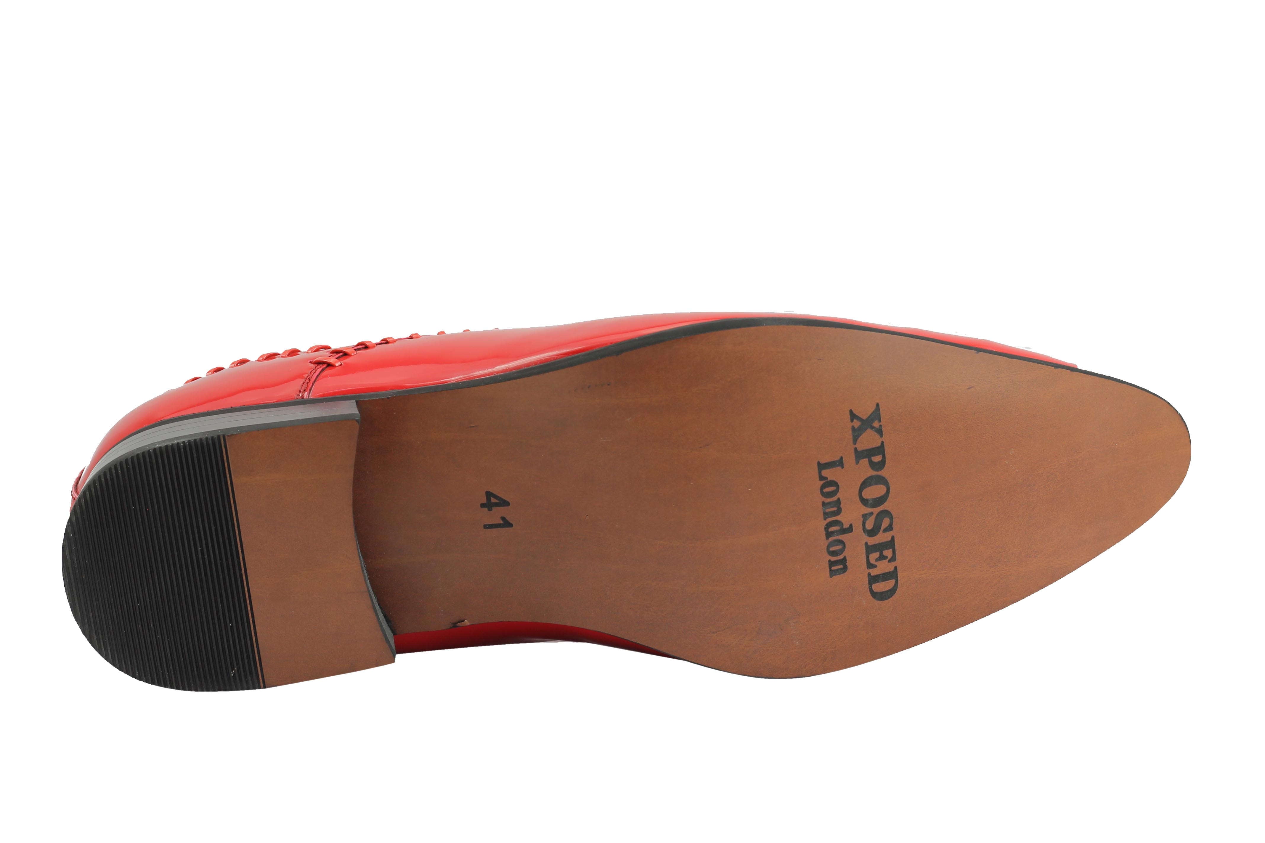 MENS SMART FORMAL SHINY PATENT LEATHER OXFORD LACE UP WEDDING WORK SHOES UK SIZE