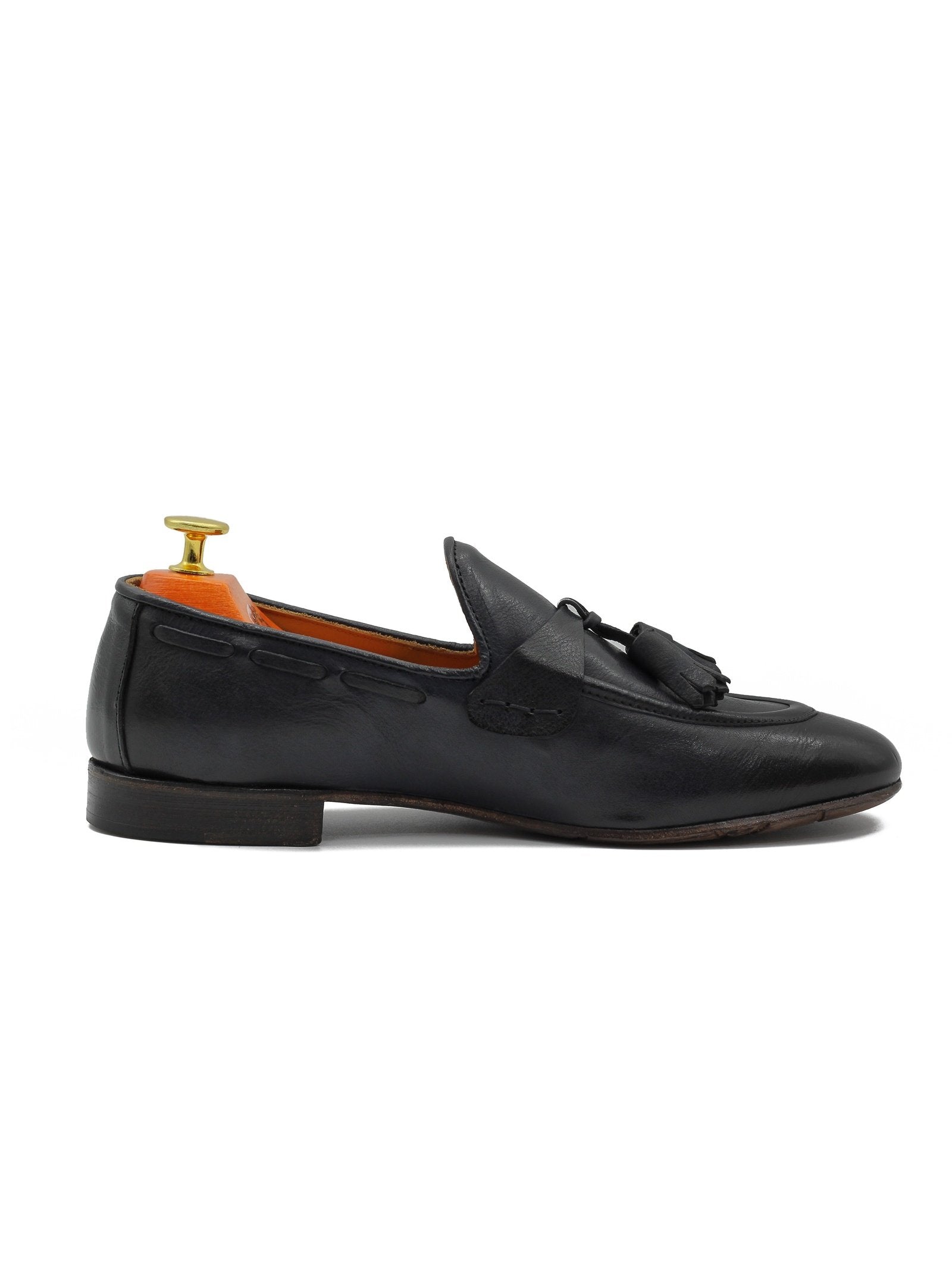 NAPLES 03 – TASSEL LOAFERS NAVY ITALIAN LEATHER