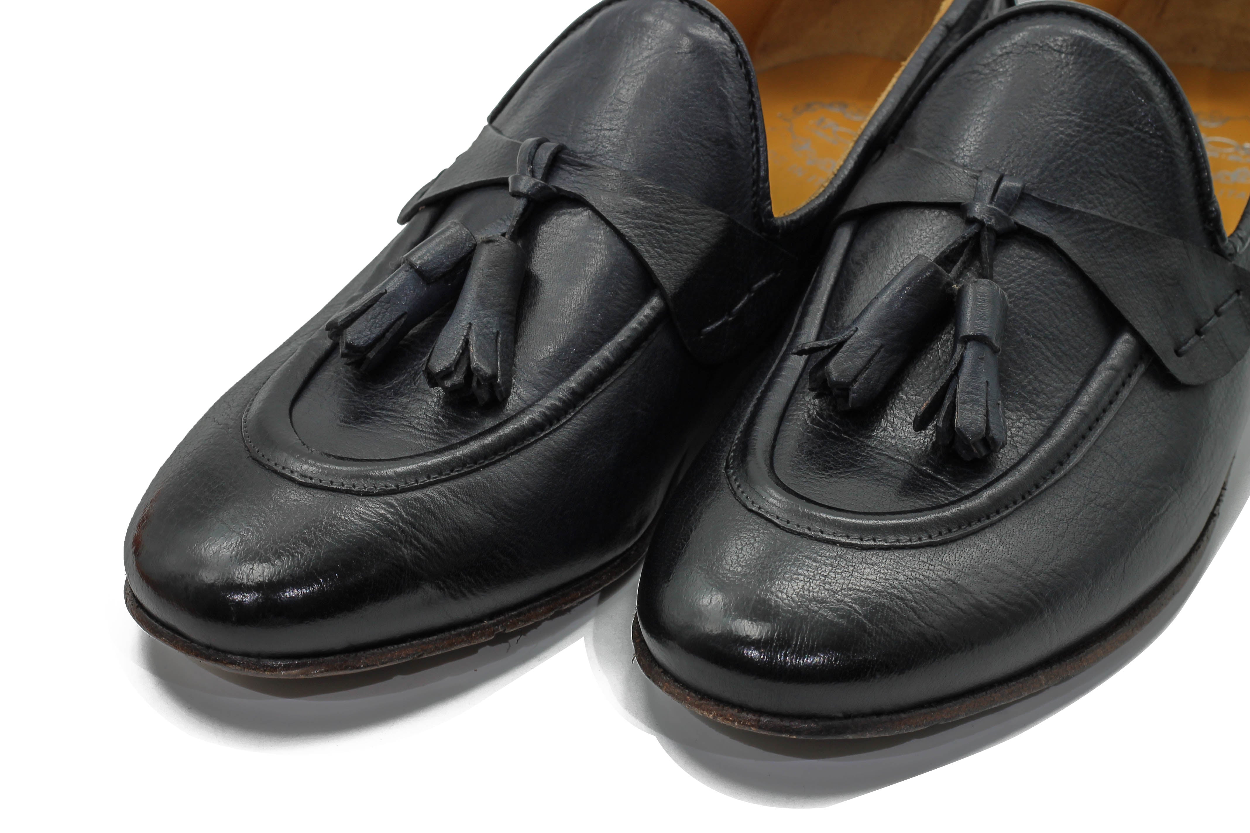 NAPLES 03 – TASSEL LOAFERS NAVY ITALIAN LEATHER