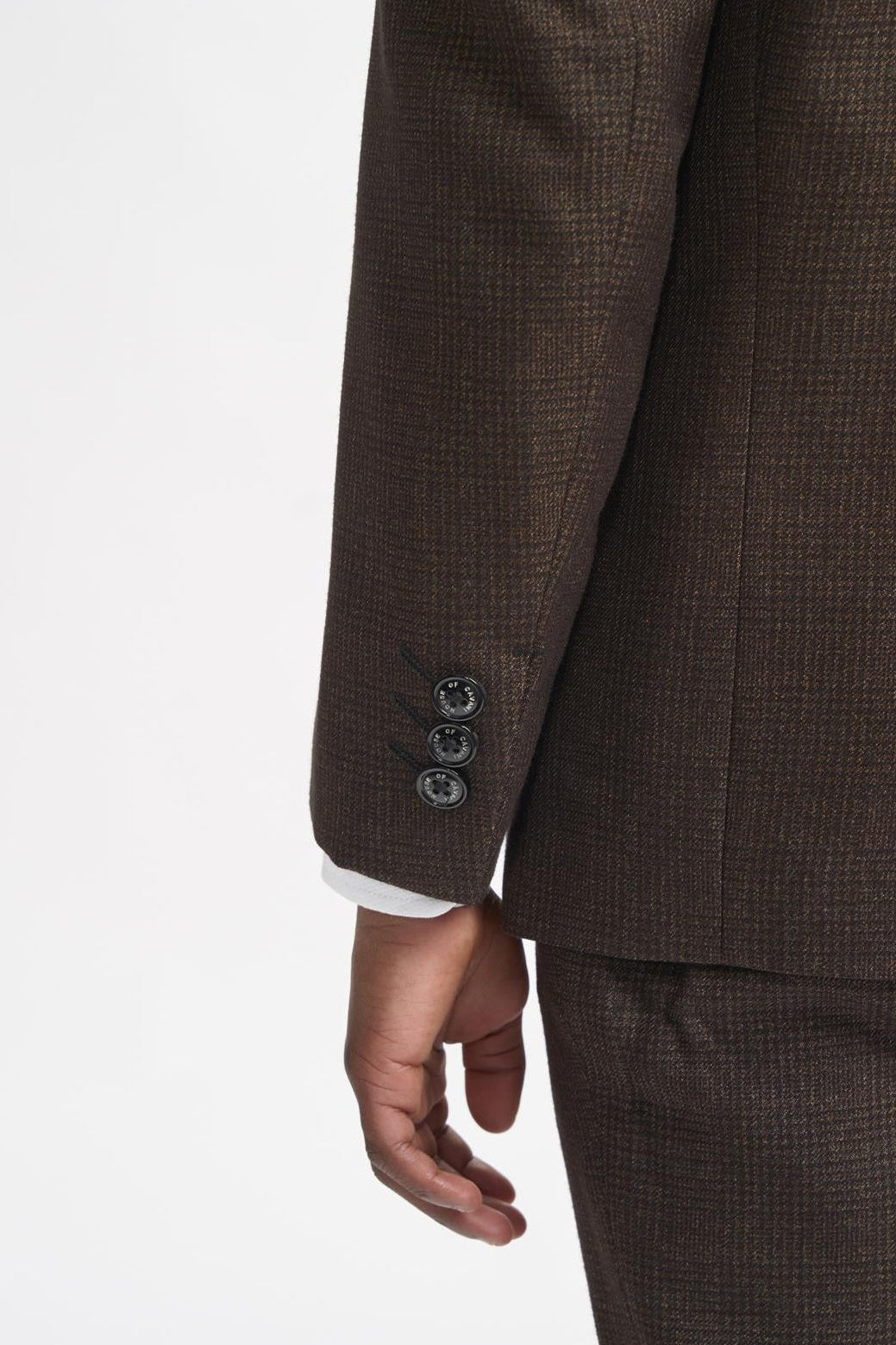 CARIDI – BROWN TWEED CHECK BOYS 3 PIECE SUIT CAVANI