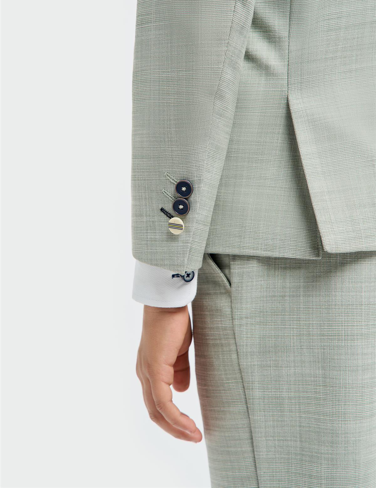 Cavani Camden Boys 3 Piece Suit in Sage Green