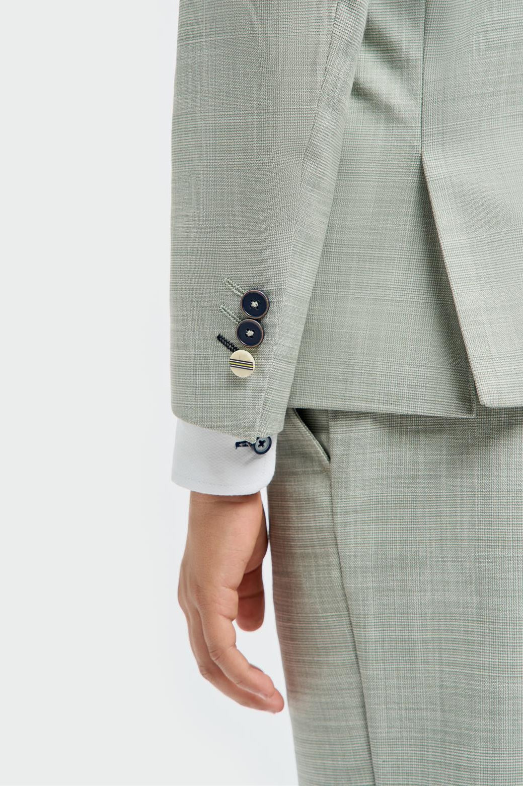 Cavani Camden Boys 3 Piece Suit in Sage Green