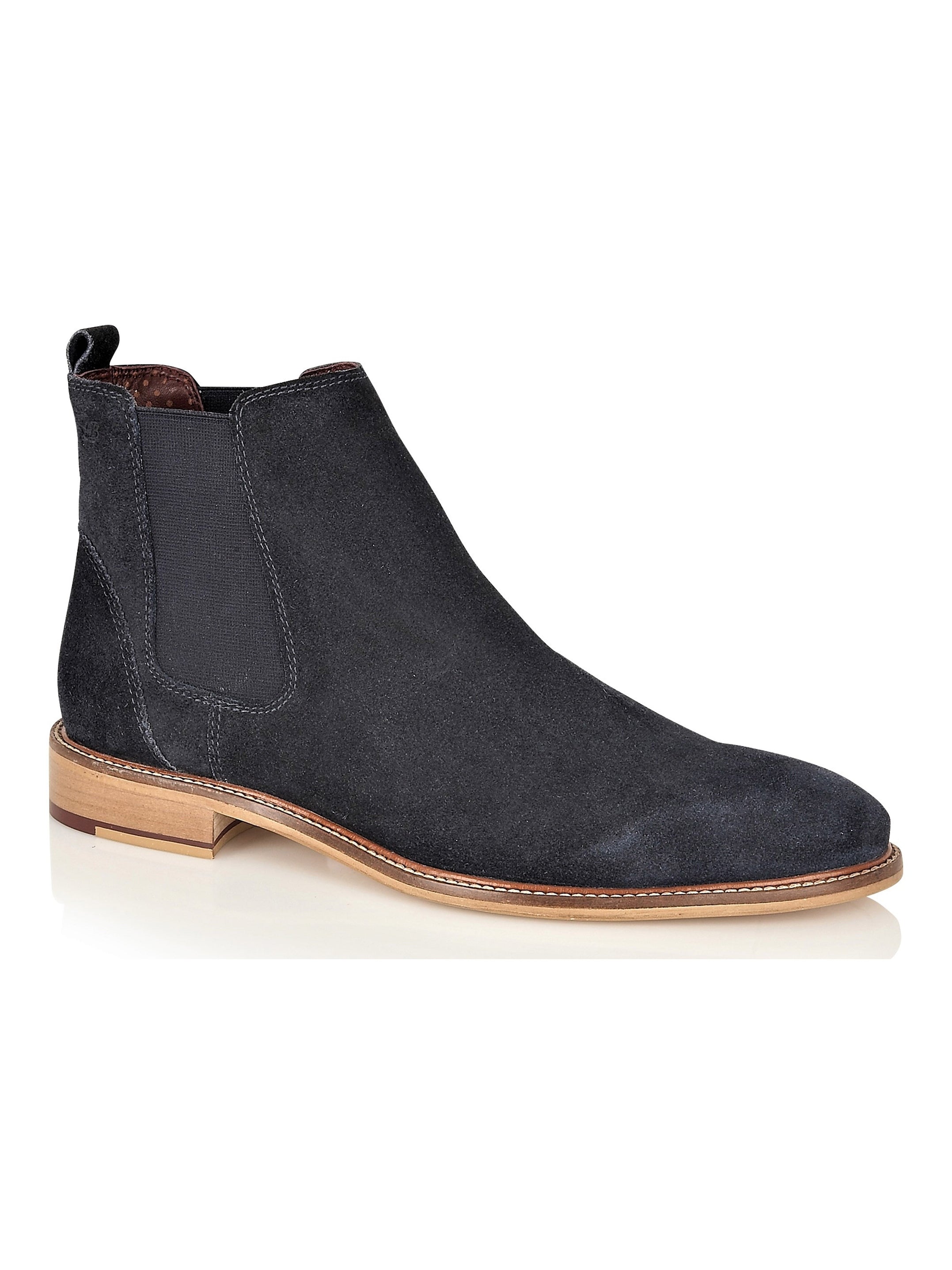 SUEDE CHELSEA BOOTS IN NAVY