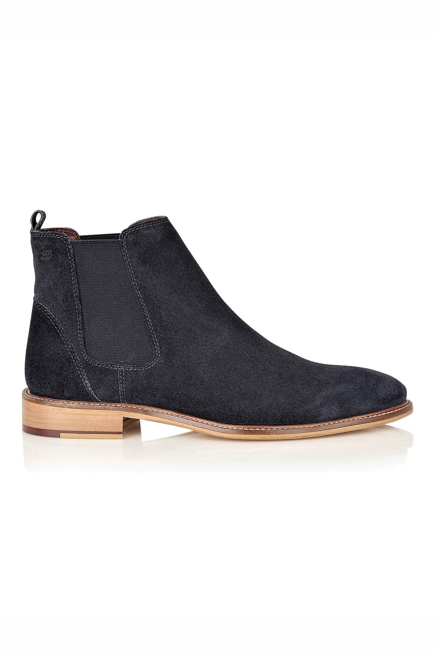 SUEDE CHELSEA BOOTS IN NAVY