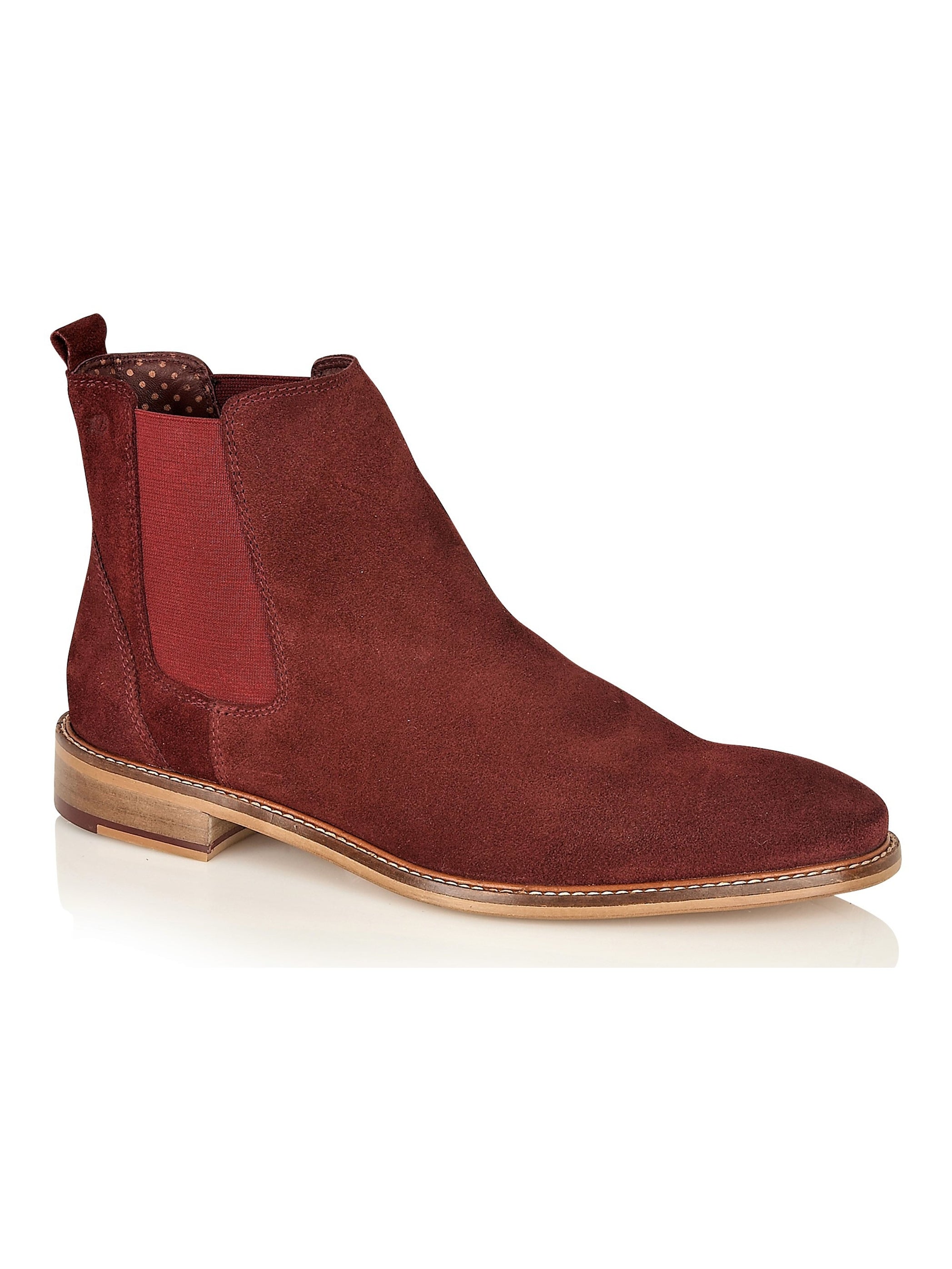 SUEDE CHELSEA BOOTS IN BORDO