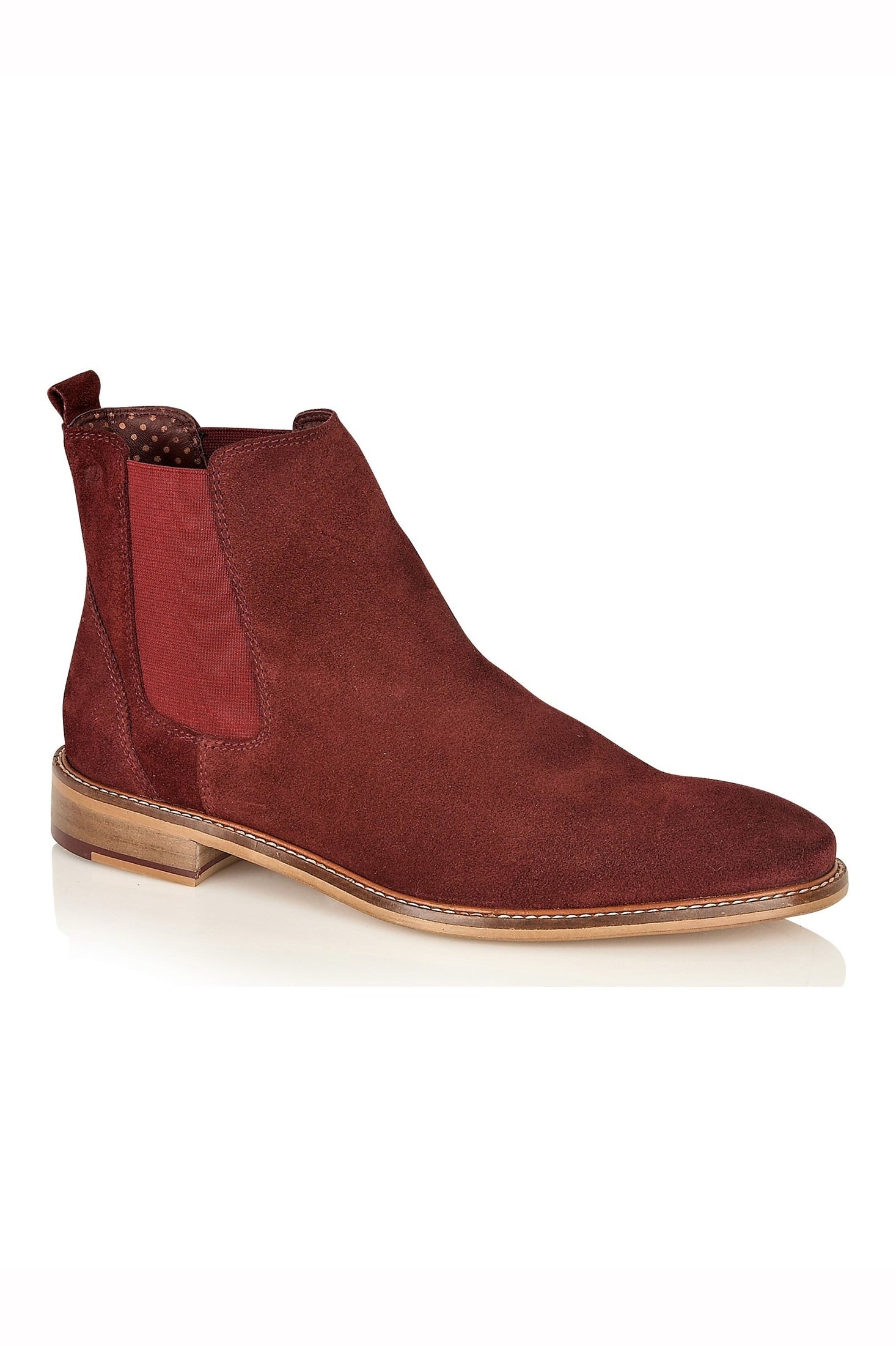 SUEDE CHELSEA BOOTS IN BORDO