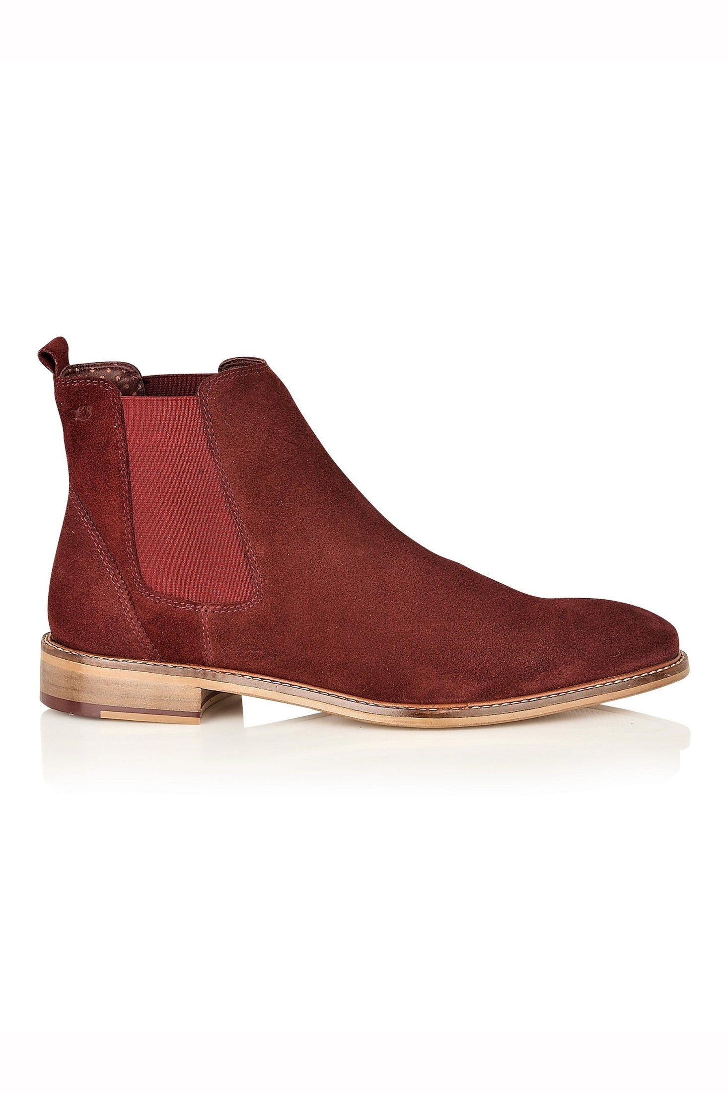 SUEDE CHELSEA BOOTS IN BORDO