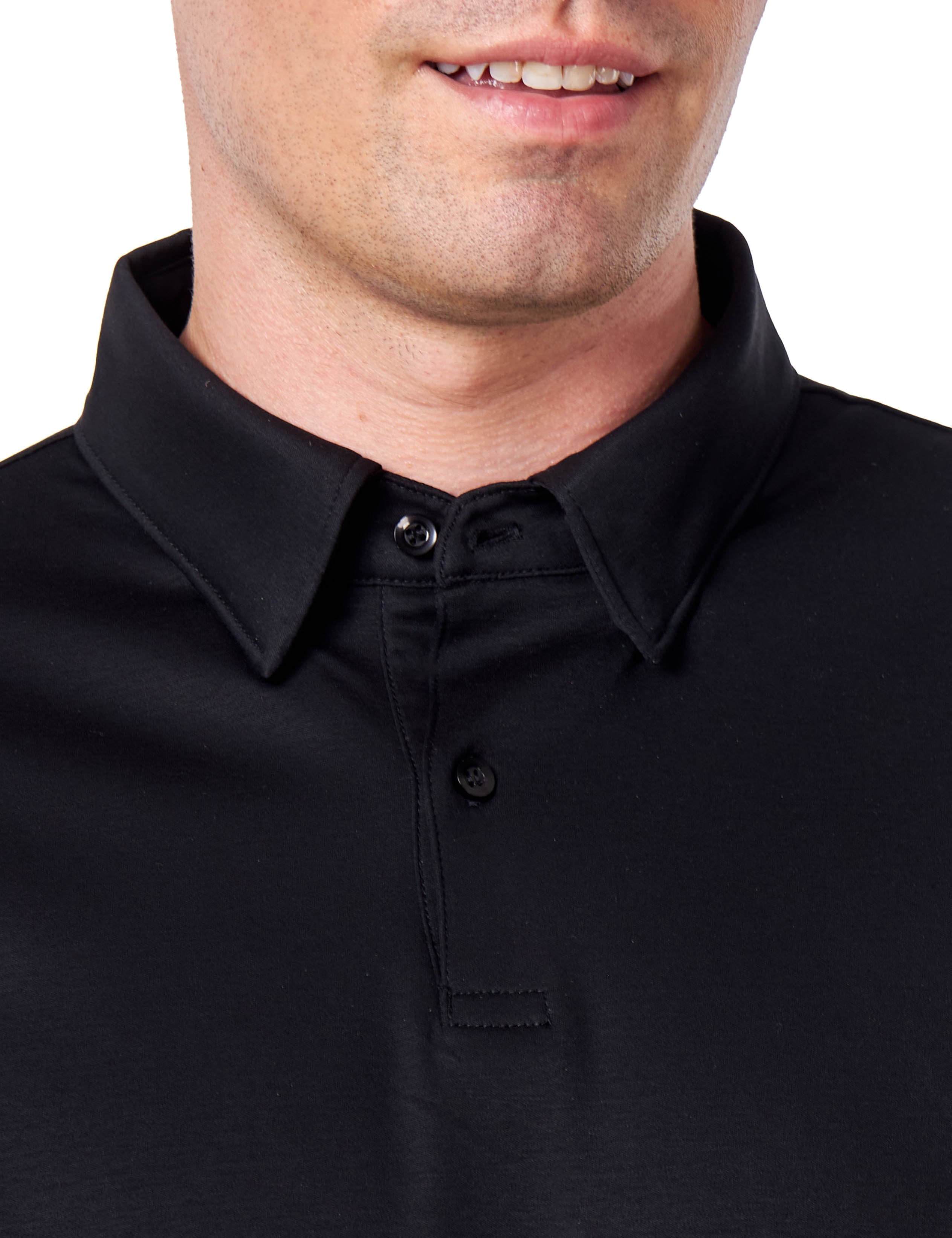 Mercerised Cotton Polo Shirts Long Sleeve