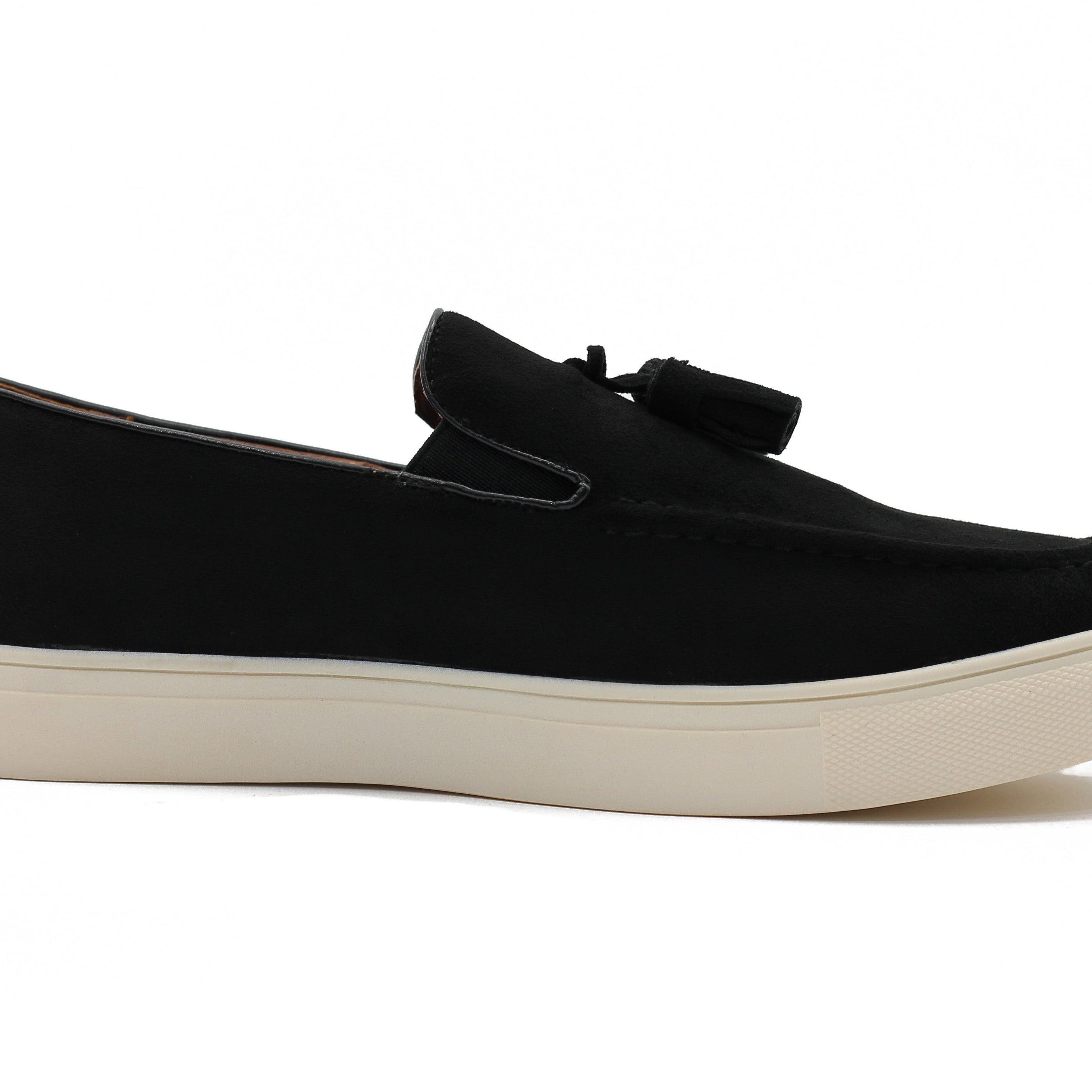 FAUX LEATHER SUEDE SNEAKER WITH TASSEL