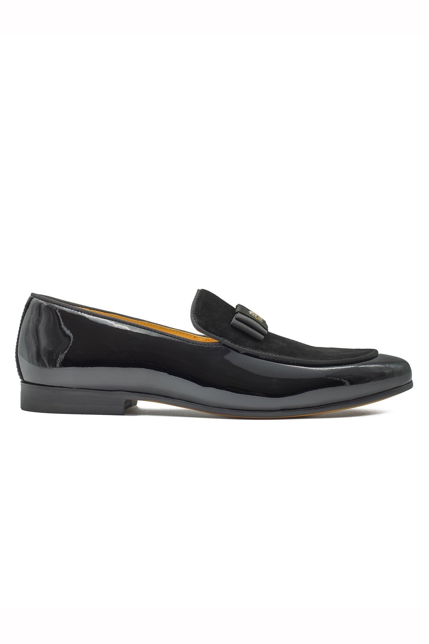 BLACK PATENT BOW LOAFER