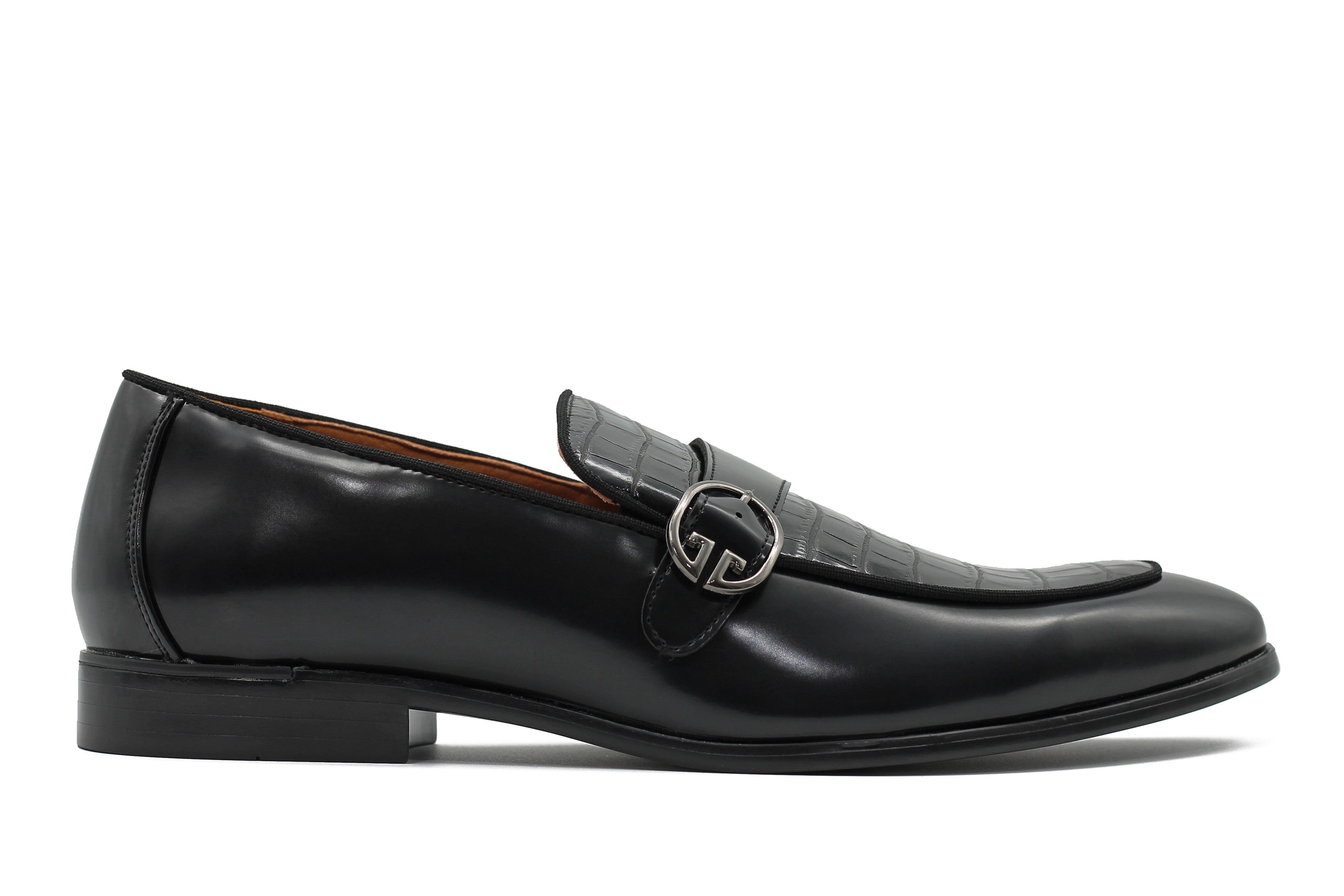 PRINTED MONK STRAP LOAFERS