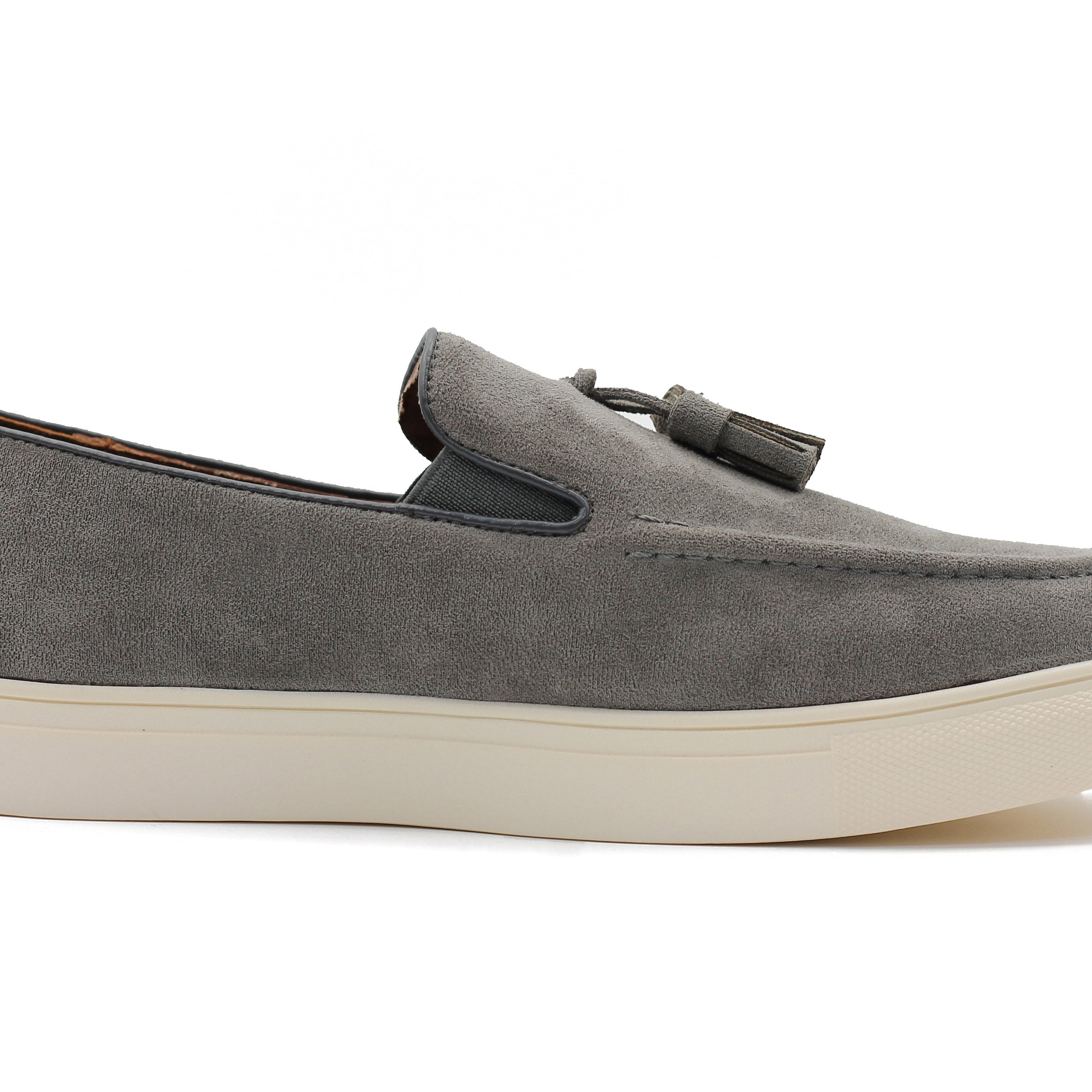 FAUX LEATHER SUEDE SNEAKER WITH TASSEL