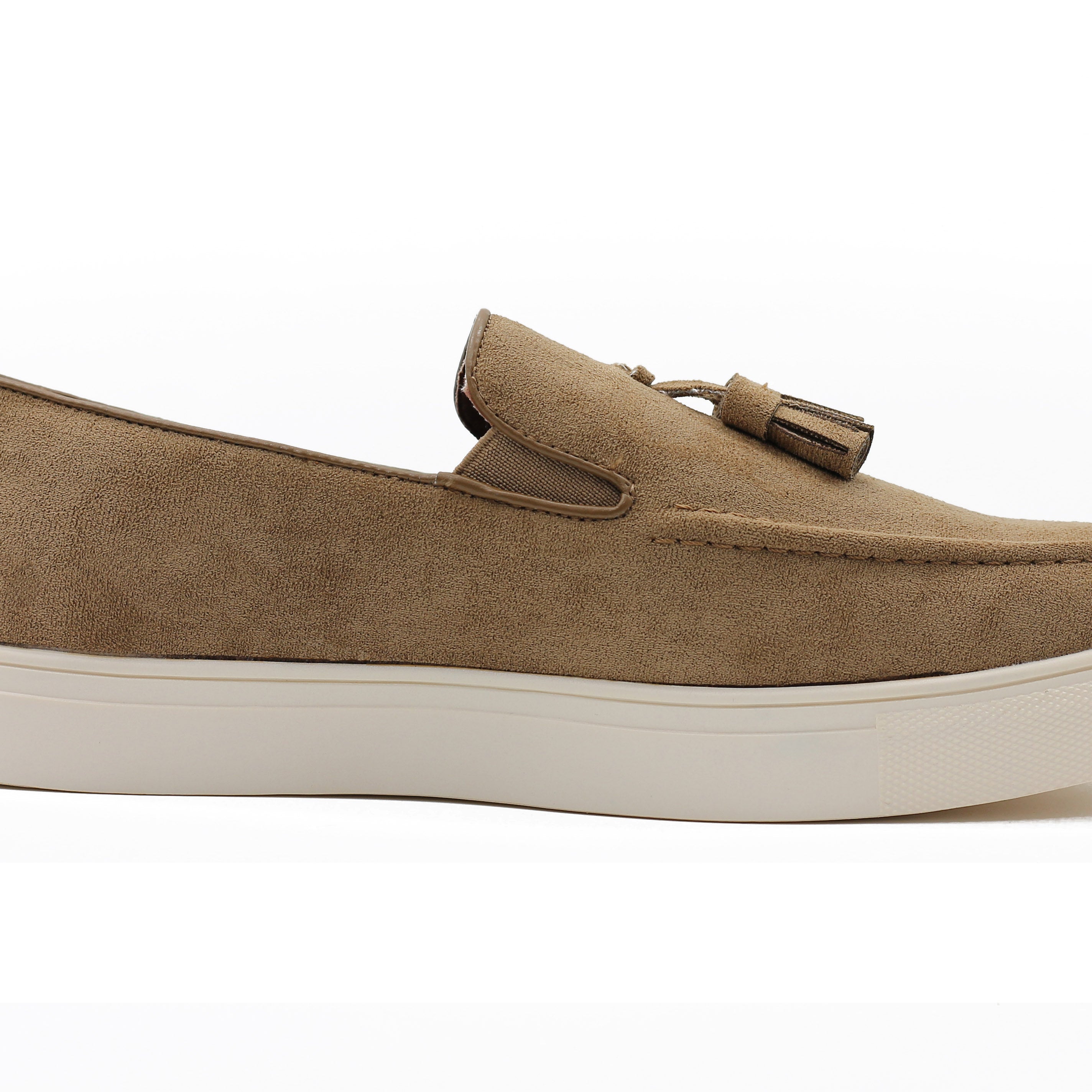 FAUX LEATHER SUEDE SNEAKER WITH TASSEL