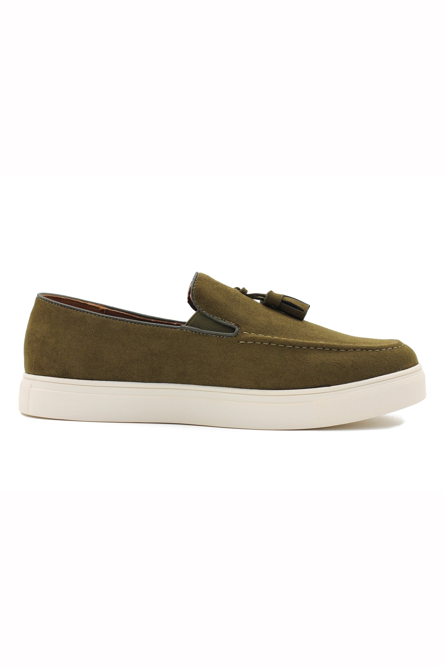 FAUX LEATHER SUEDE SNEAKER WITH TASSEL