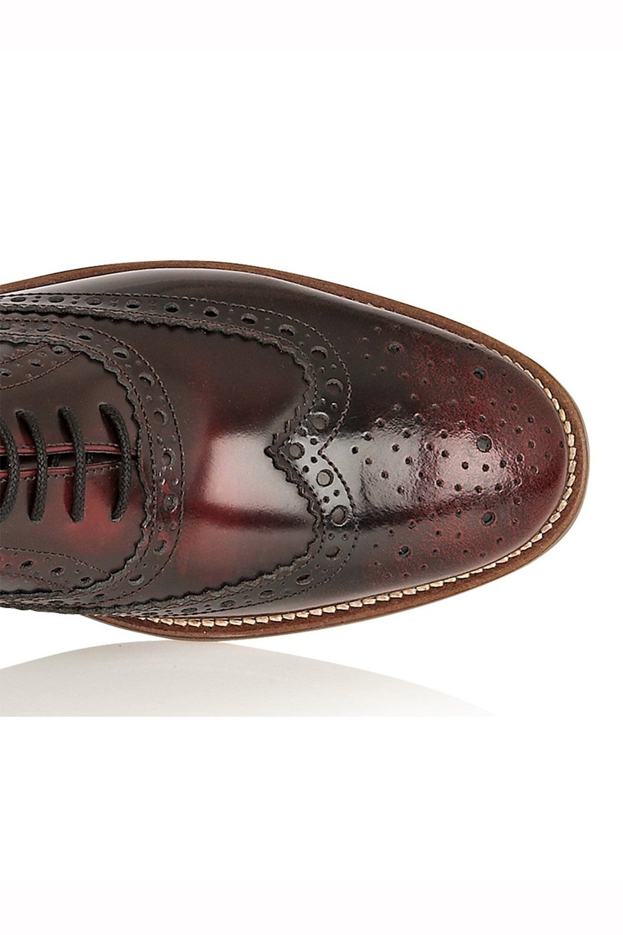 OXFORD BROGUES IN POLISHED MAROON