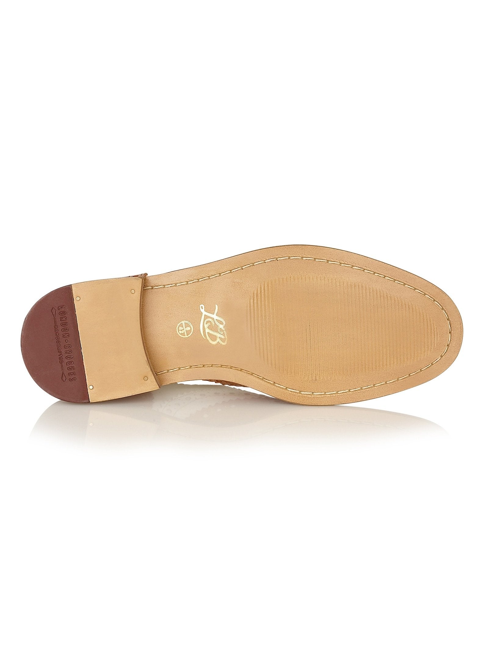 TWO TONE OXFORD BROGUES – TAN & WHITE