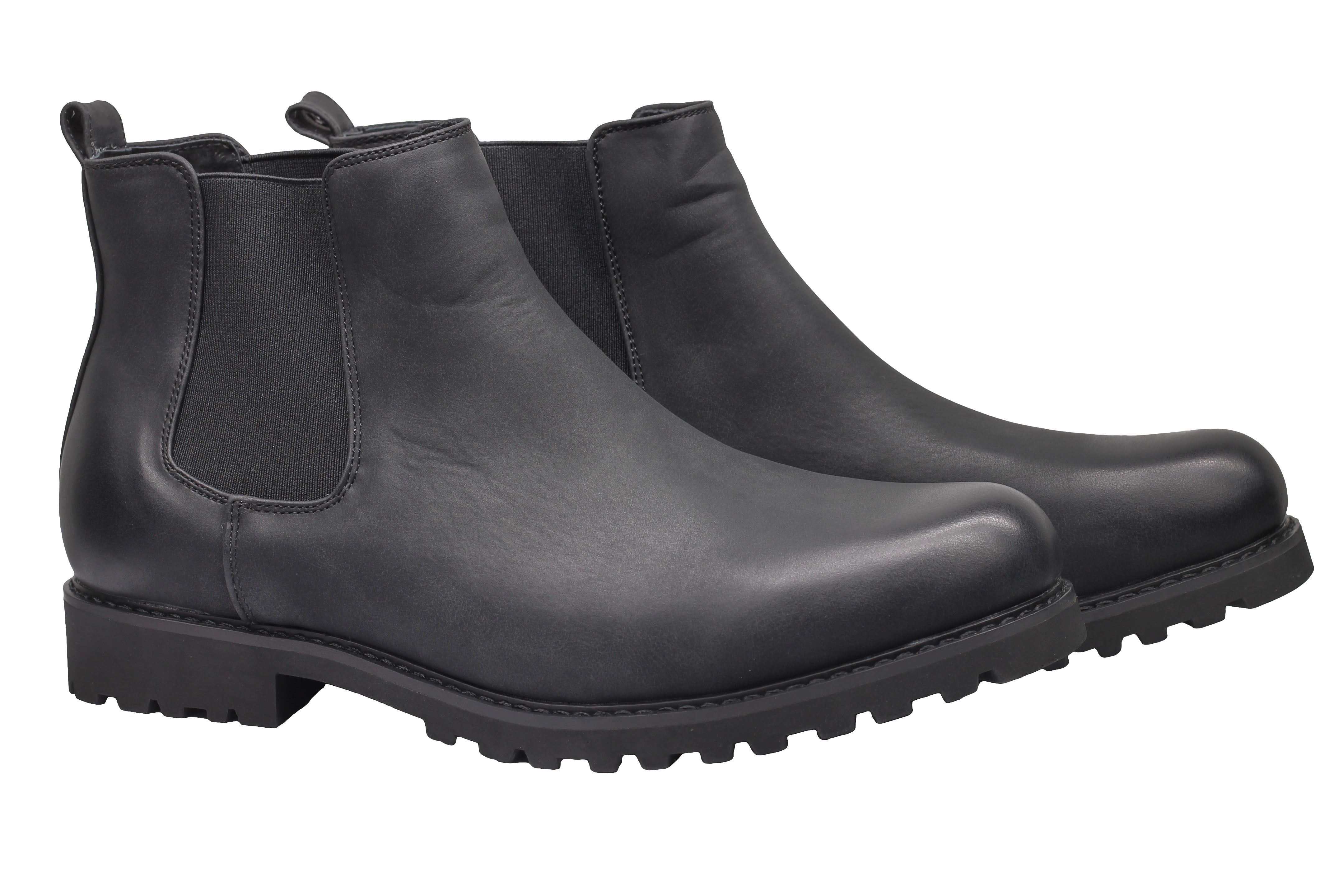 CHELSEA FAUX LEATHER BOOTS