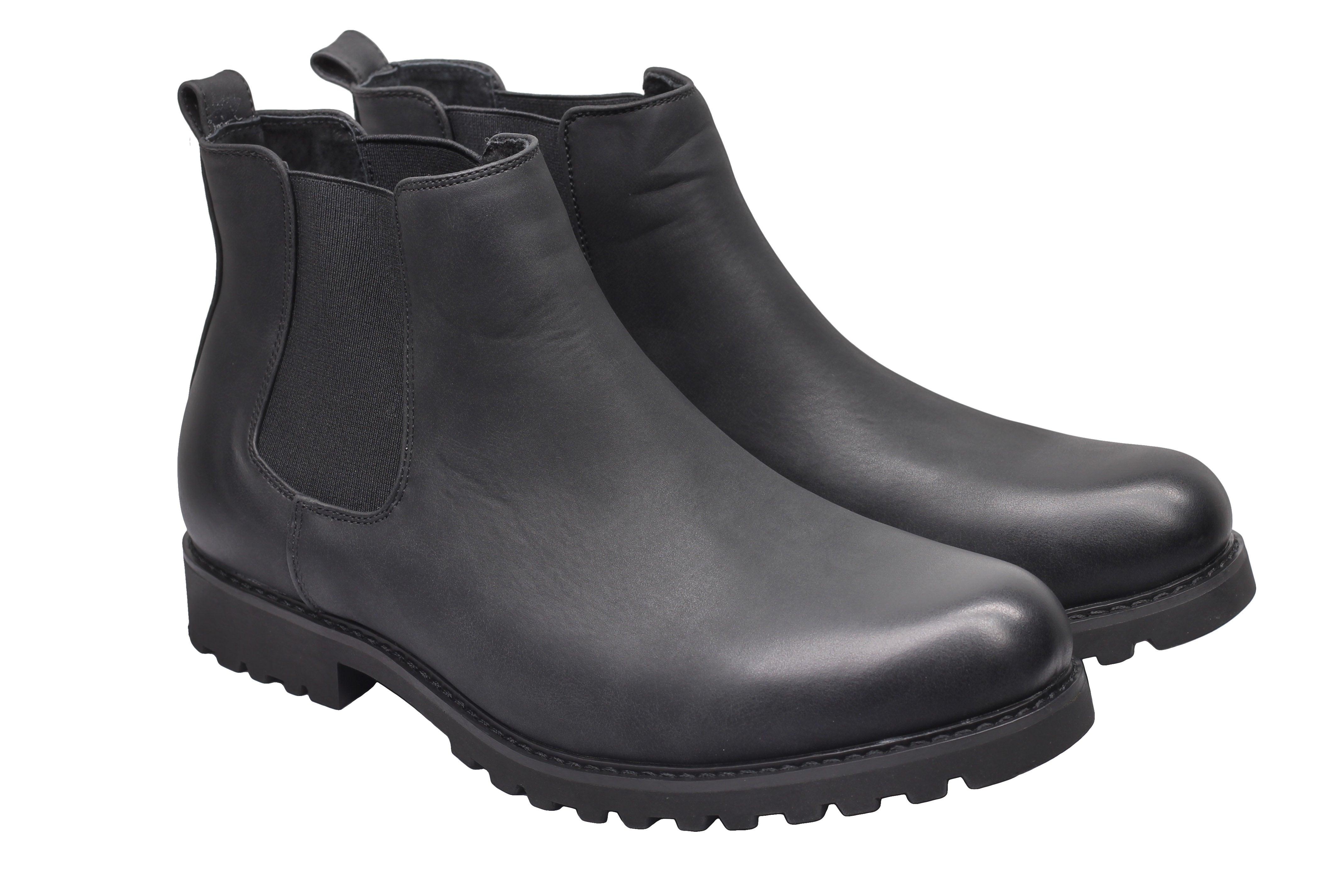 CHELSEA FAUX LEATHER BOOTS