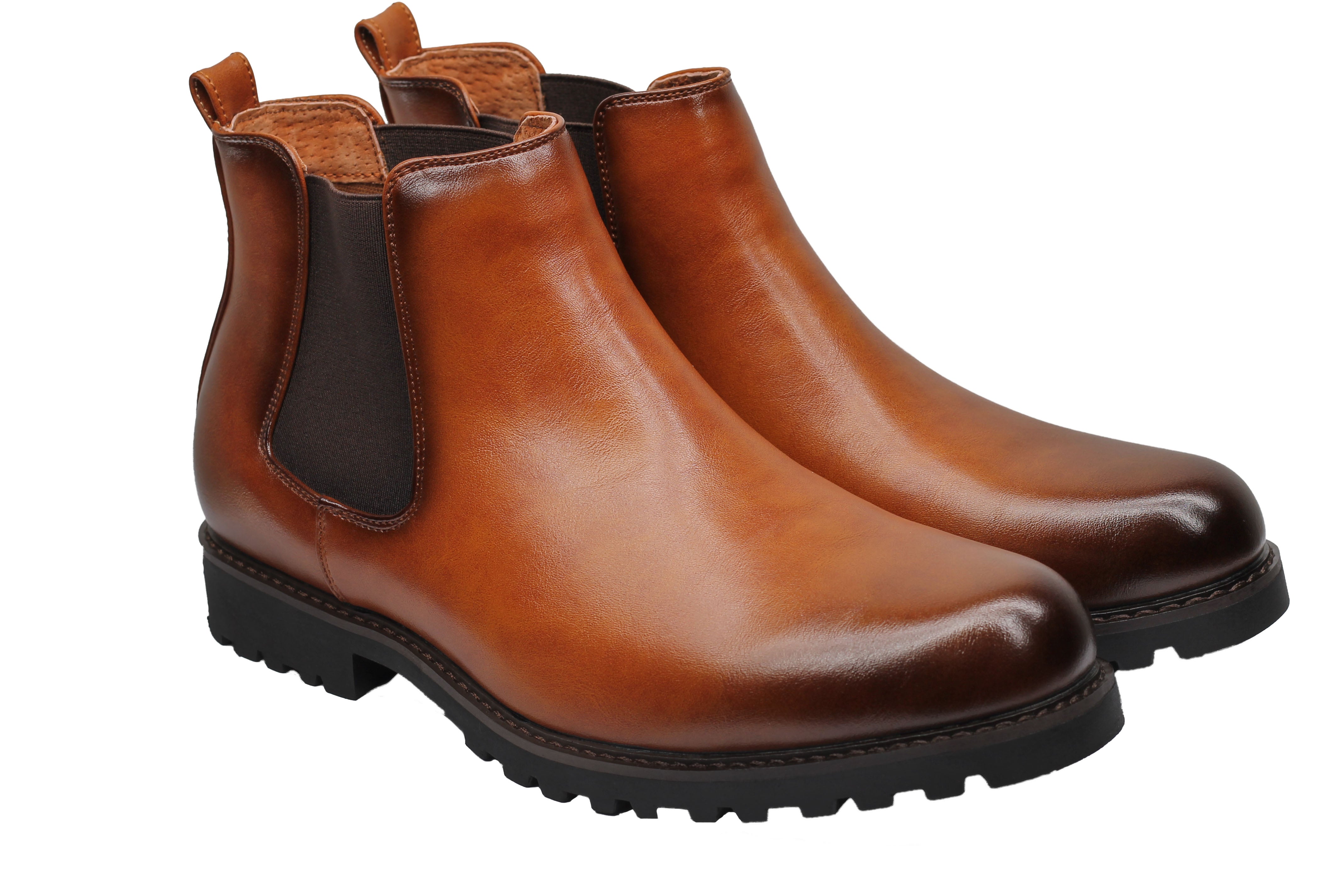 CHELSEA FAUX LEATHER BOOTS