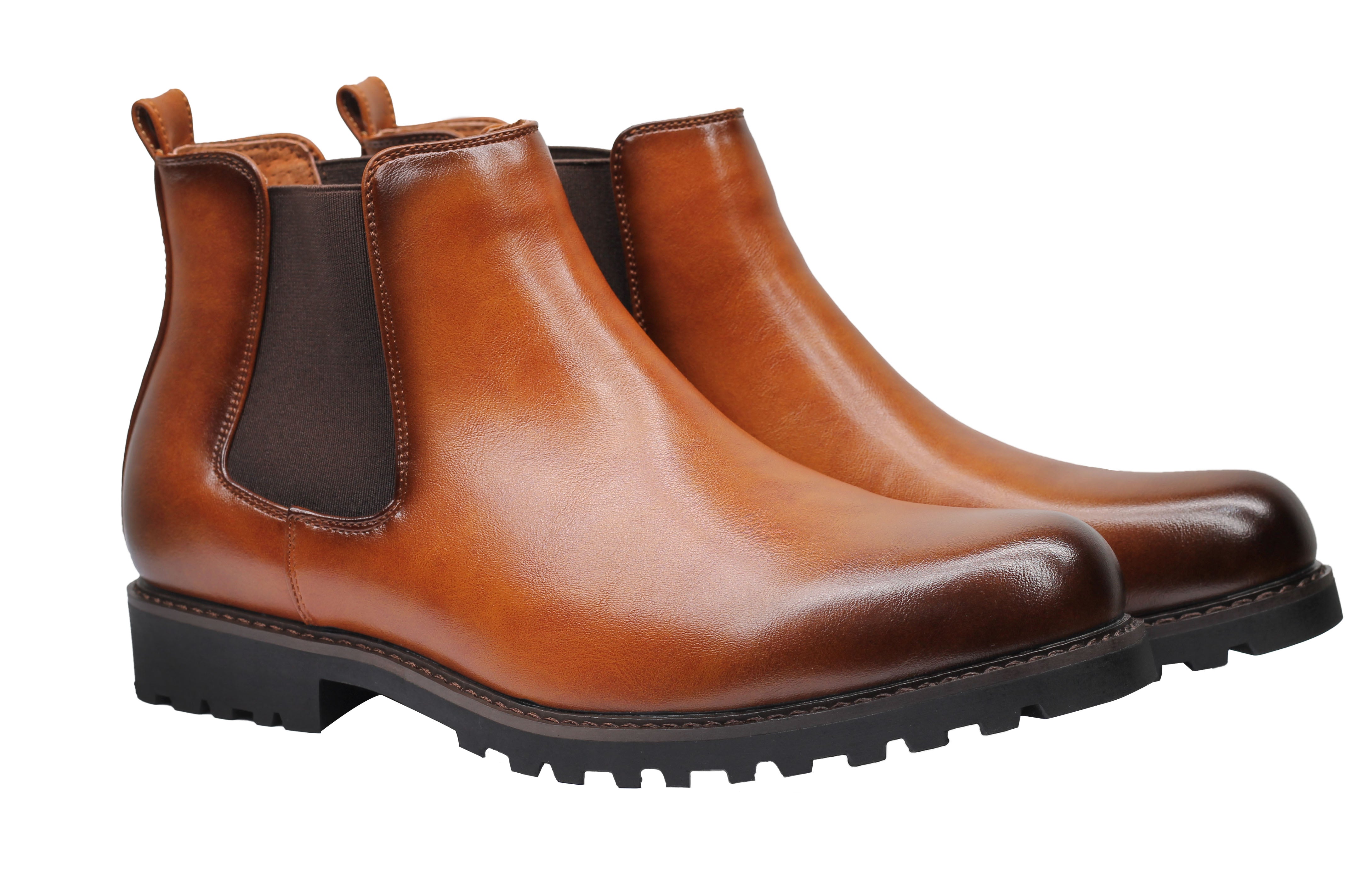 CHELSEA FAUX LEATHER BOOTS