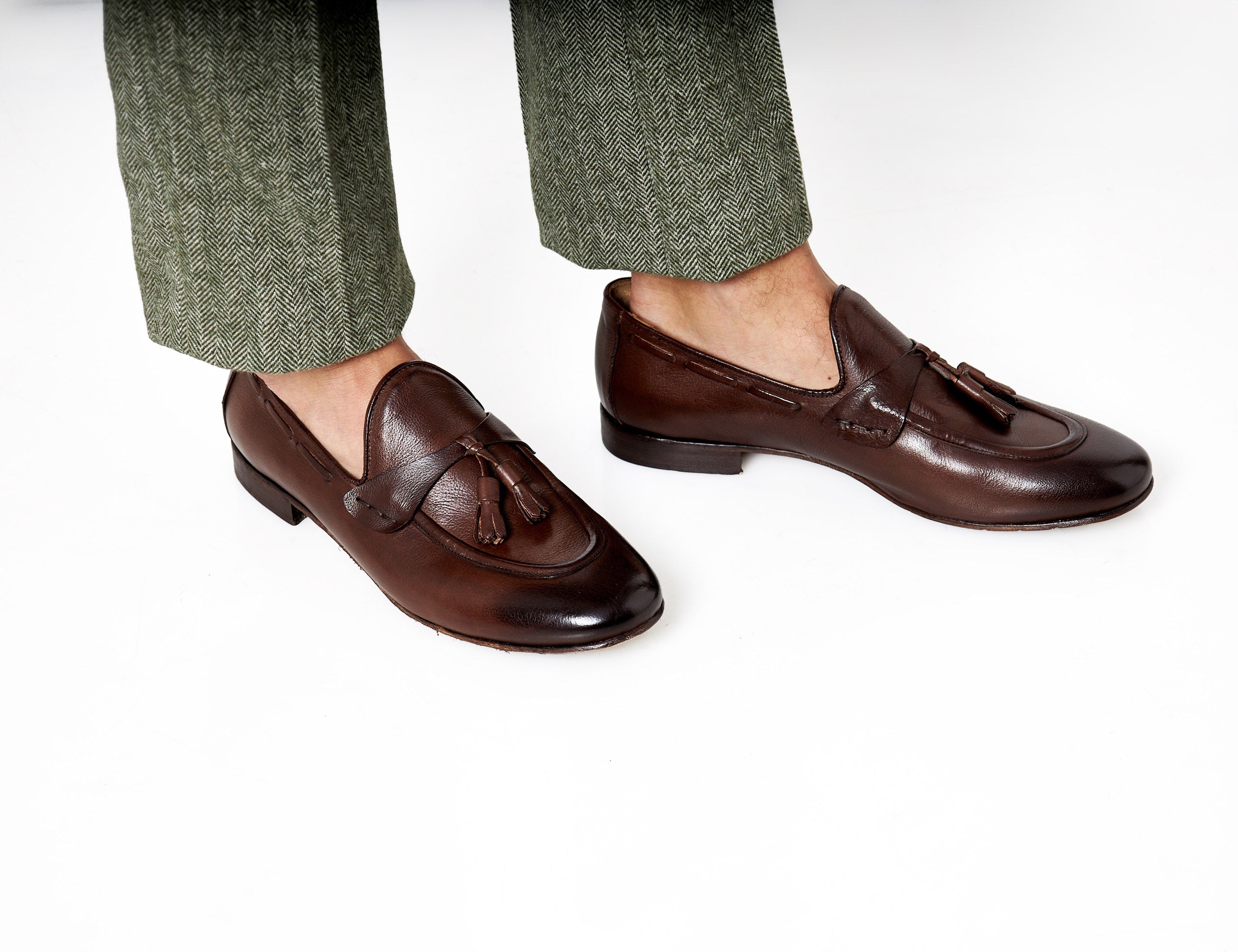 NAPLES 03 – TASSEL LOAFERS BROWN ITALIAN LEATHER