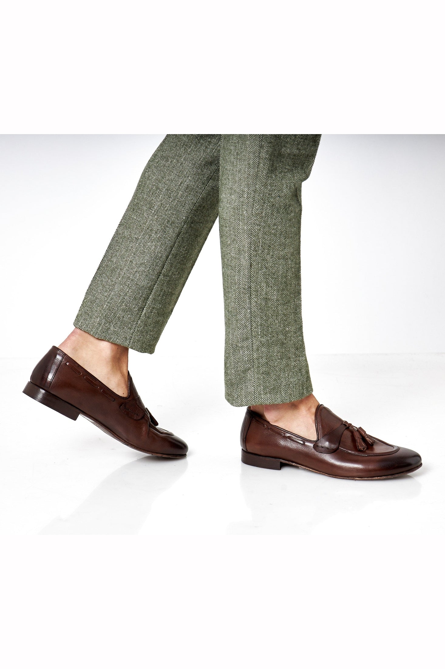 NAPLES 03 – TASSEL LOAFERS BROWN ITALIAN LEATHER