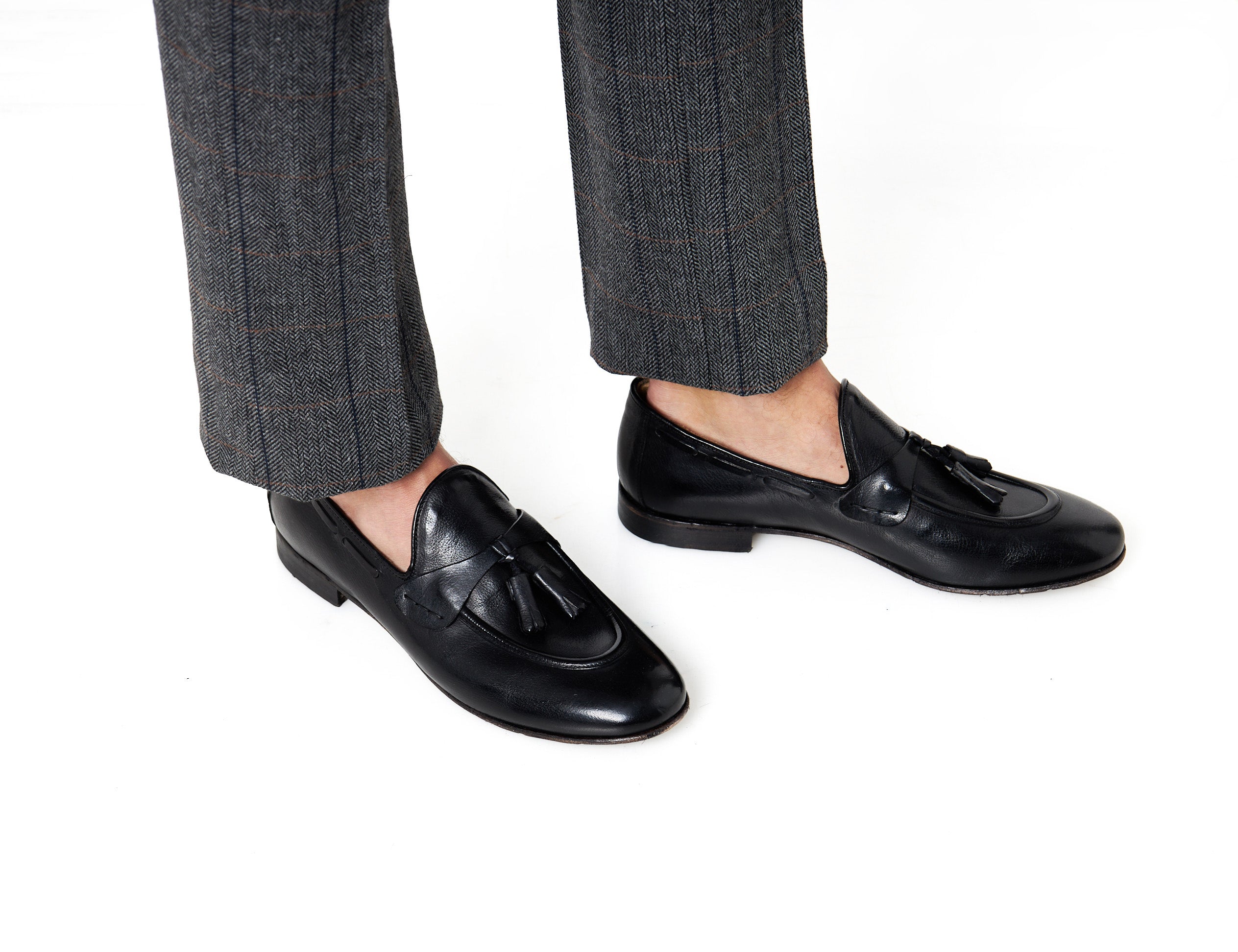 NAPLES 03 – TASSEL LOAFERS BLACK ITALIAN LEATHER