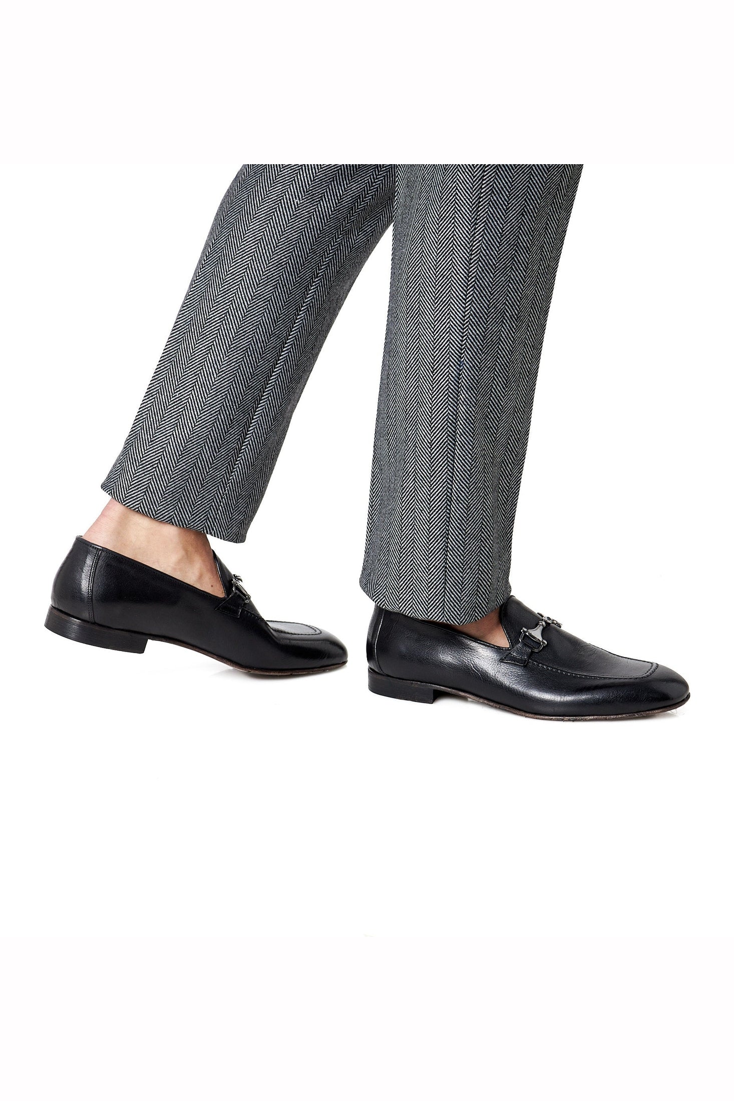 SNAFFLE BIT LOAFER IN BLACK ITALIAN LEATHER
