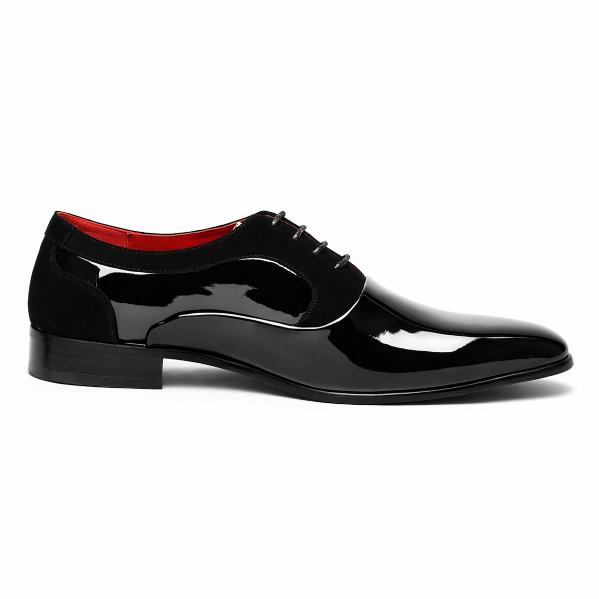 Men’s Shiny Black Patent Oxford Dress Shoes Wedding Party – Sartorial Shoes