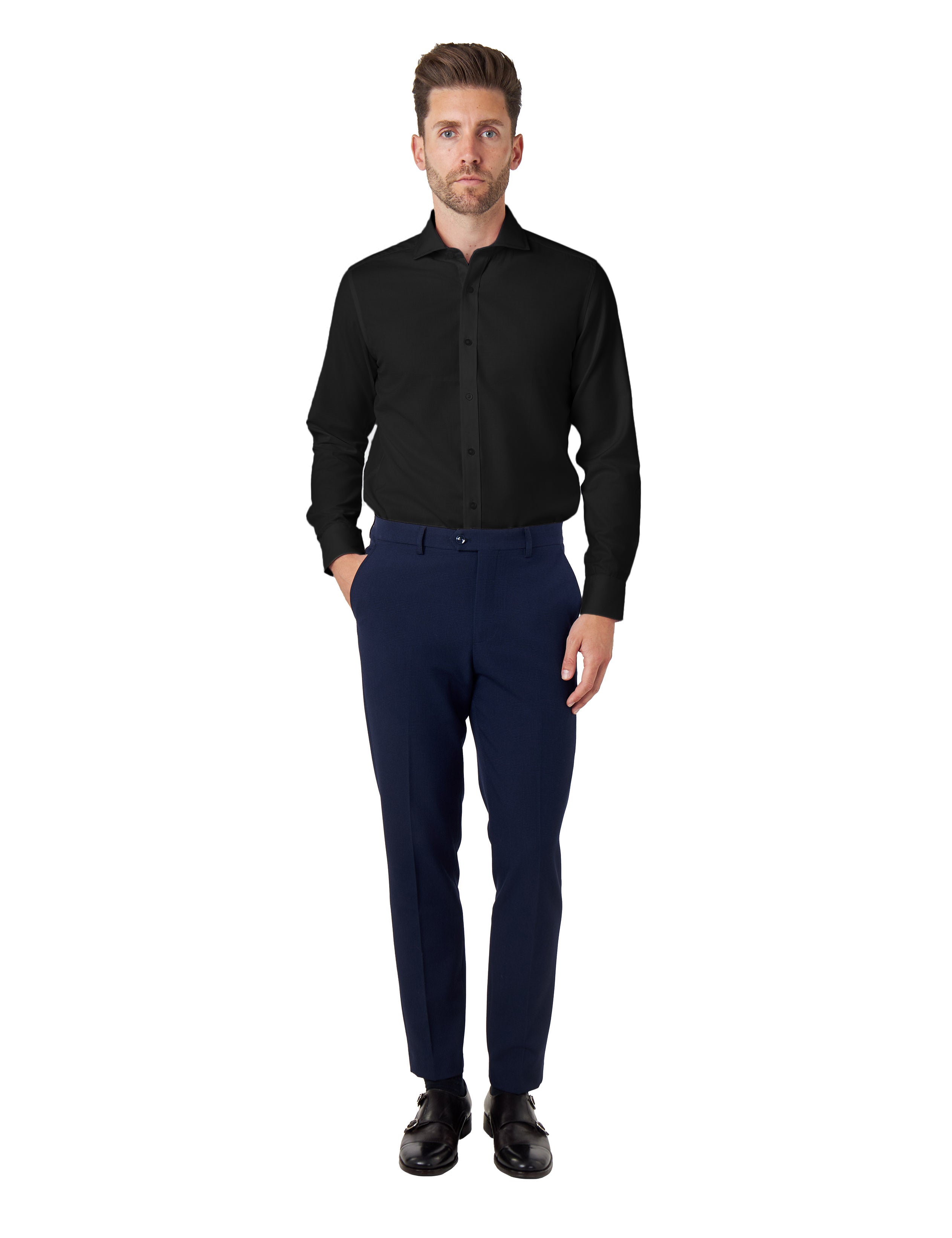 CLASSIC BLACK TAILORED FIT SHIRT