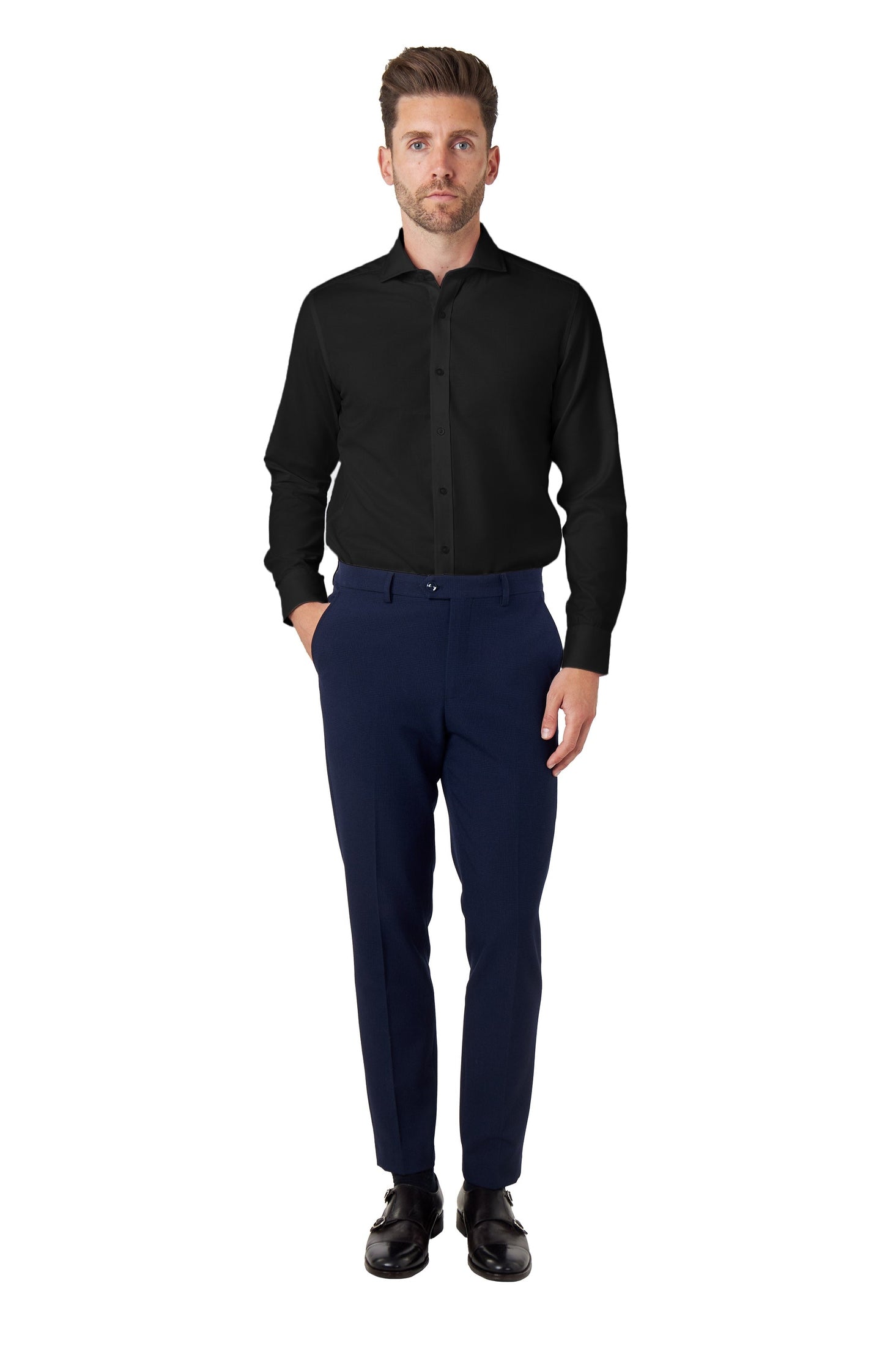 CLASSIC BLACK TAILORED FIT SHIRT