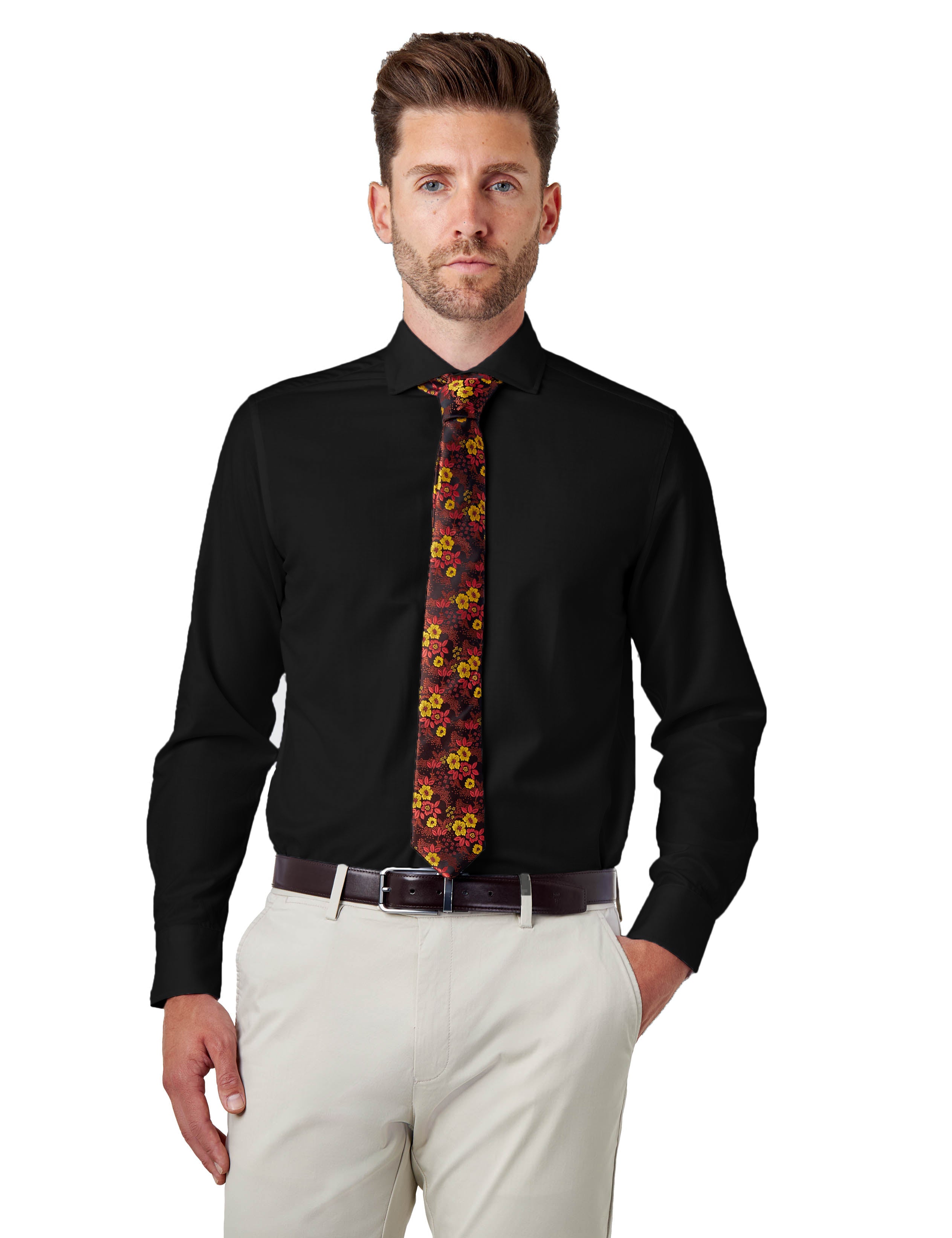 CLASSIC BLACK TAILORED FIT SHIRT