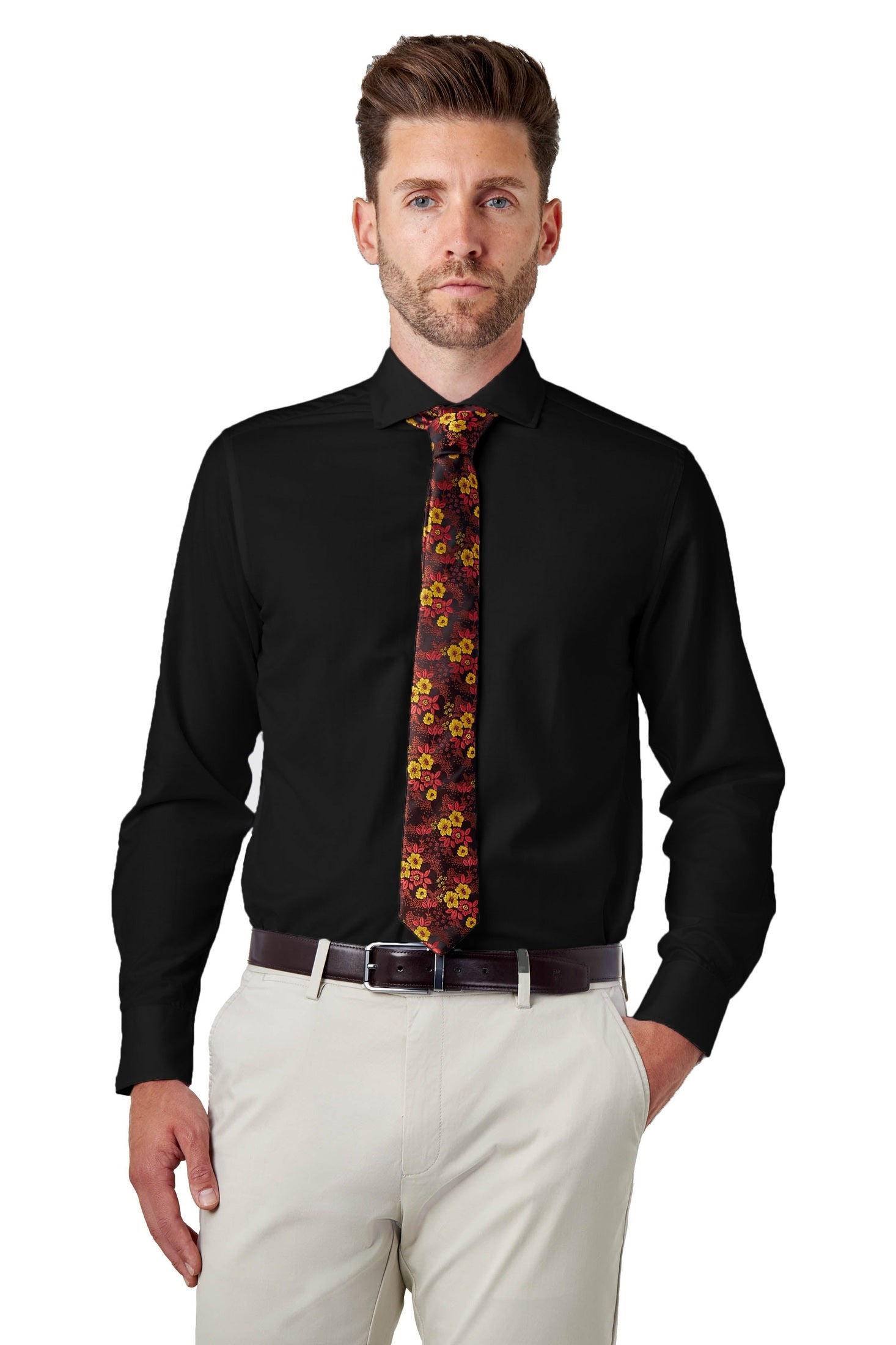 CLASSIC BLACK TAILORED FIT SHIRT