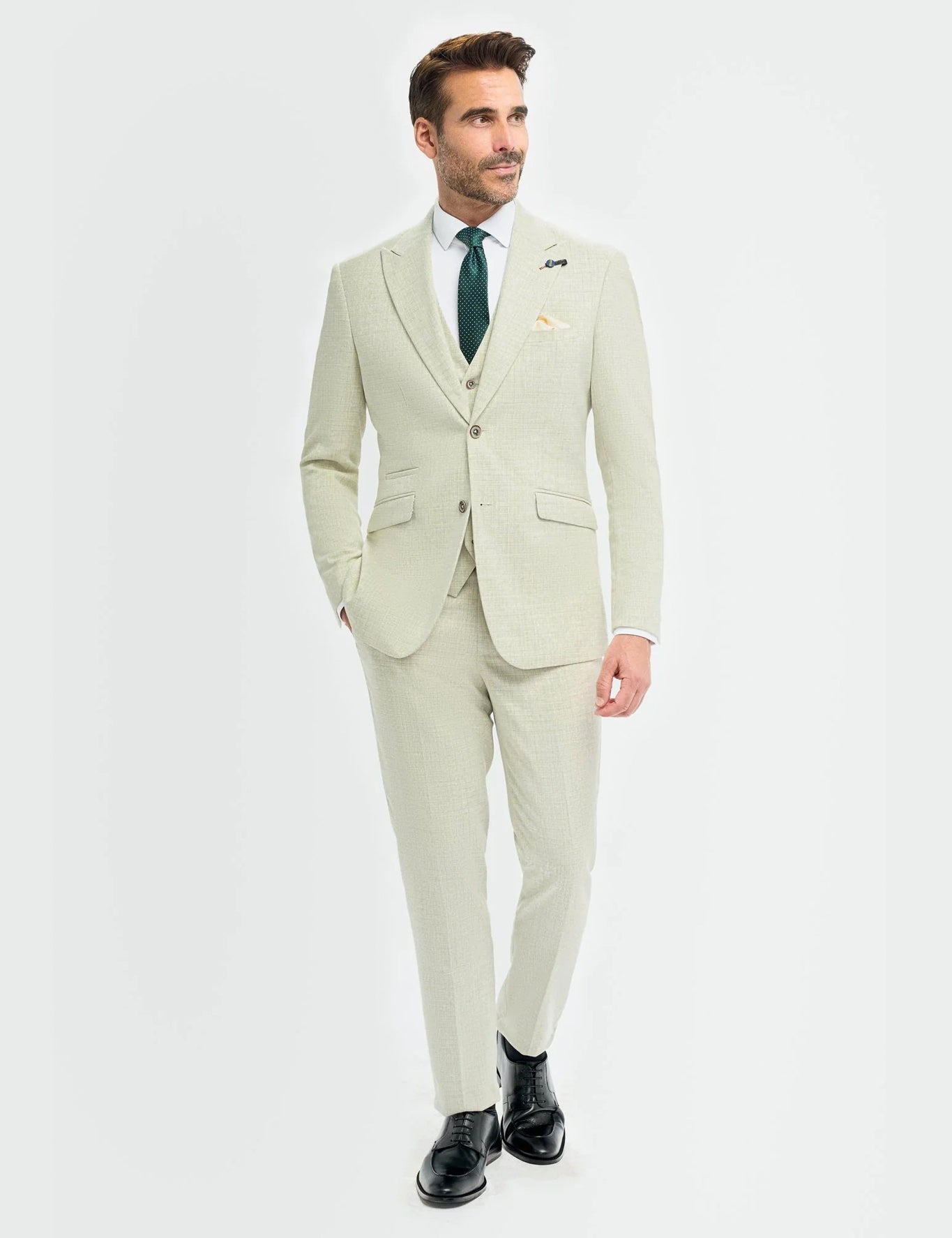 Cavani – Tropez Tailored 3 Piece Suit in Green