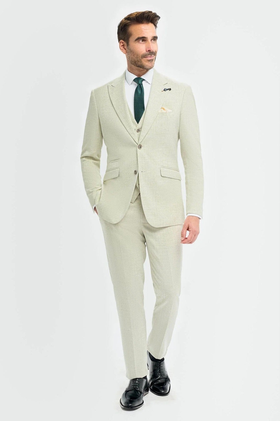 Cavani – Tropez Tailored 3 Piece Suit in Green
